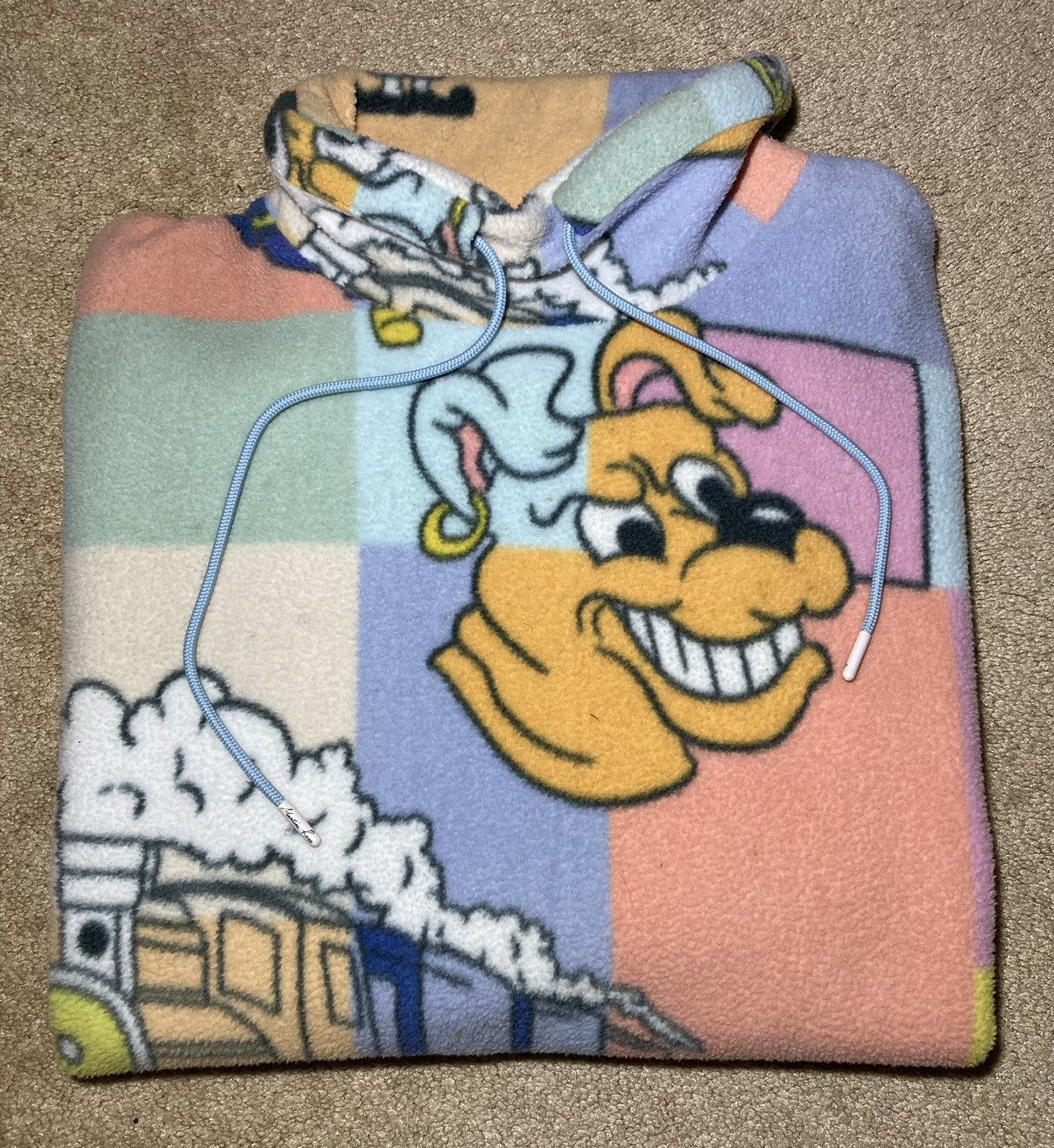 image of Ss20 Martine Rose Toon Fleece Dog 2020 Batwing Cartoon Print, Men's (Size Medium)