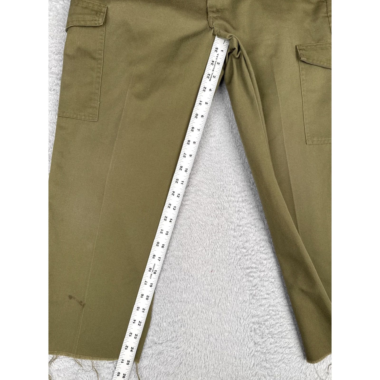 Vintage Boy Scouts Of America Cargo Pants Men 33x25 Green Twill Straight Utility Pants Mens Green Cargo Pants Size US 33 - 6 Thumbnail