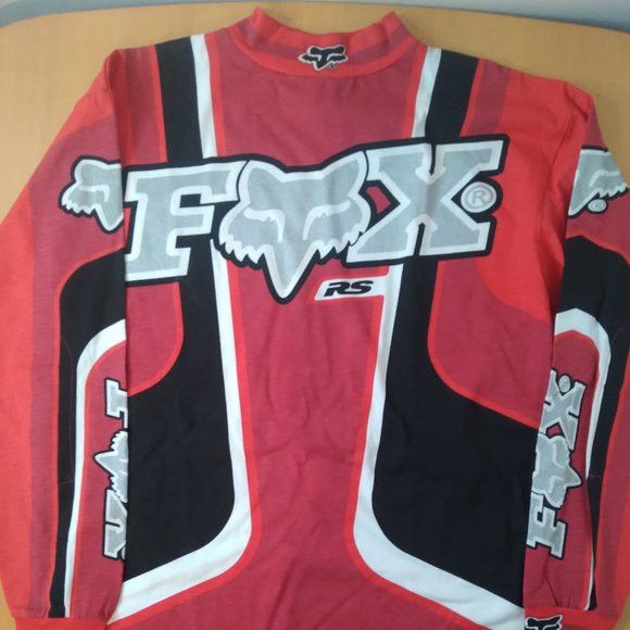 DS Vintage Fox Racing Color Block Long Sleeve T-Shirt