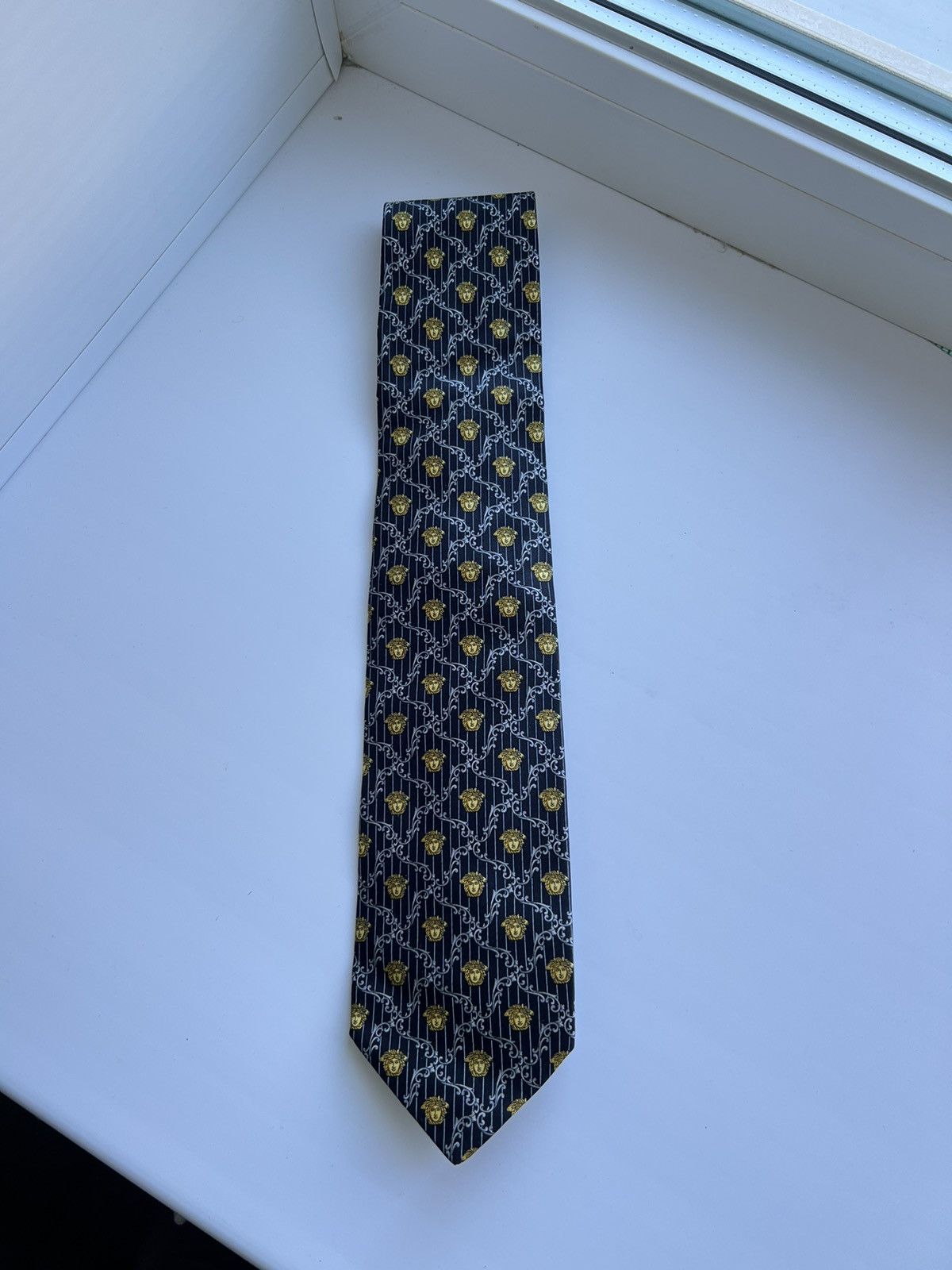 Versace Gianni Versace 90’s Medusa Silk Tie Size ONE SIZE - 2 Thumbnail
