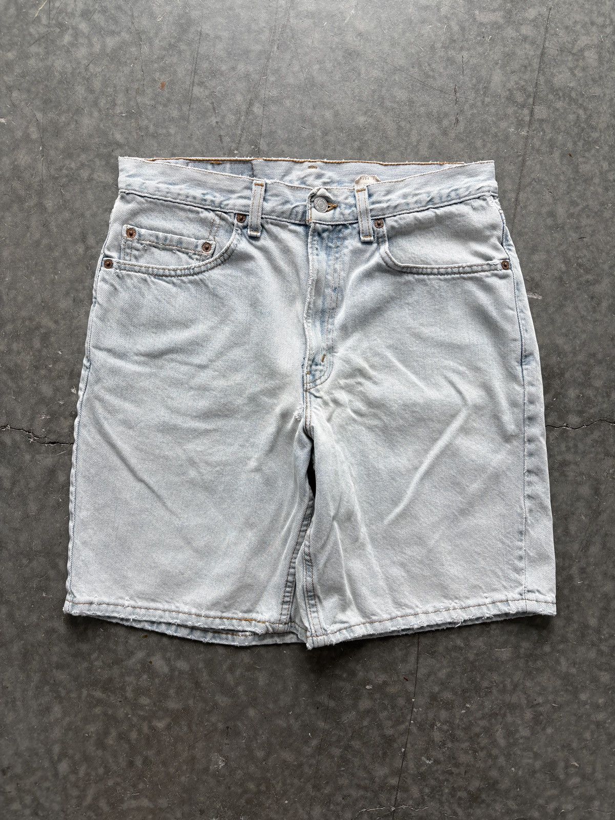 Vintage 90s Levis 550 Denim Jean Shorts Distressed