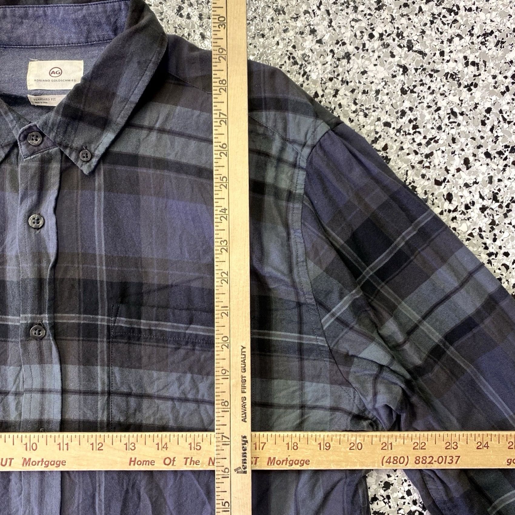 Vintage AG Adriano Goldschmied Green Plaid Button Down Men's Shirt XL Size US XL / EU 56 / 4 - 2 Thumbnail