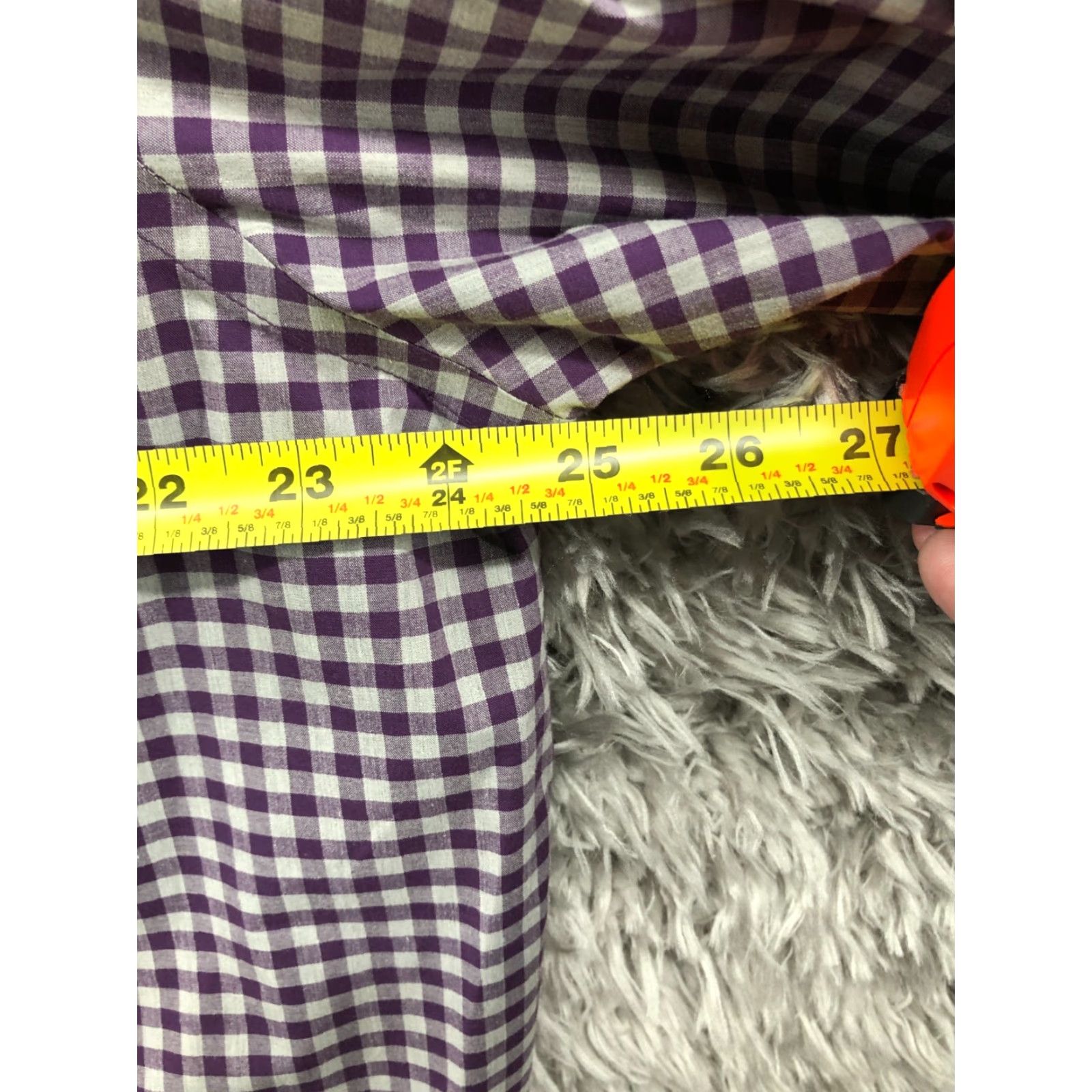 Croft & Barrow Croft & Barrow Shirt 17.5 Mens Button-Down Long Sleeve Purple Stripe Size US XXL / EU 58 / 5 - 5 Thumbnail