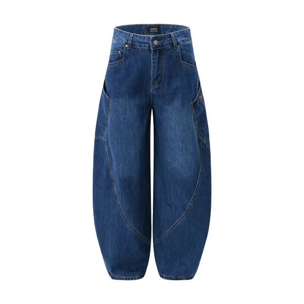 Jean Men's loose wide-leg pants embroidered pocket machete jeans Size US 32 / EU 48 - 7 Thumbnail