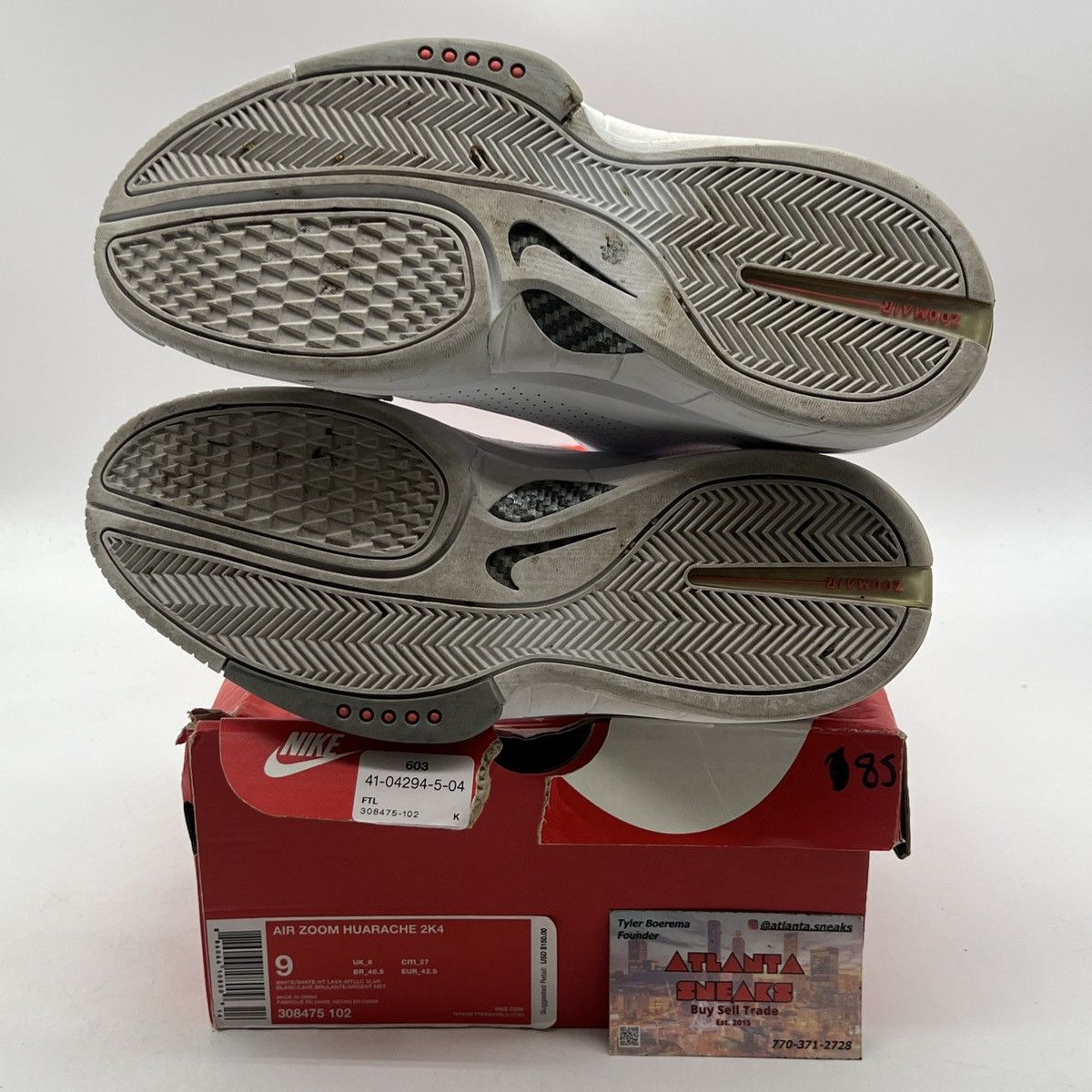 Nike Zoom huarache 2k4 white hot lava Size US 9 / EU 42 - 8 Thumbnail