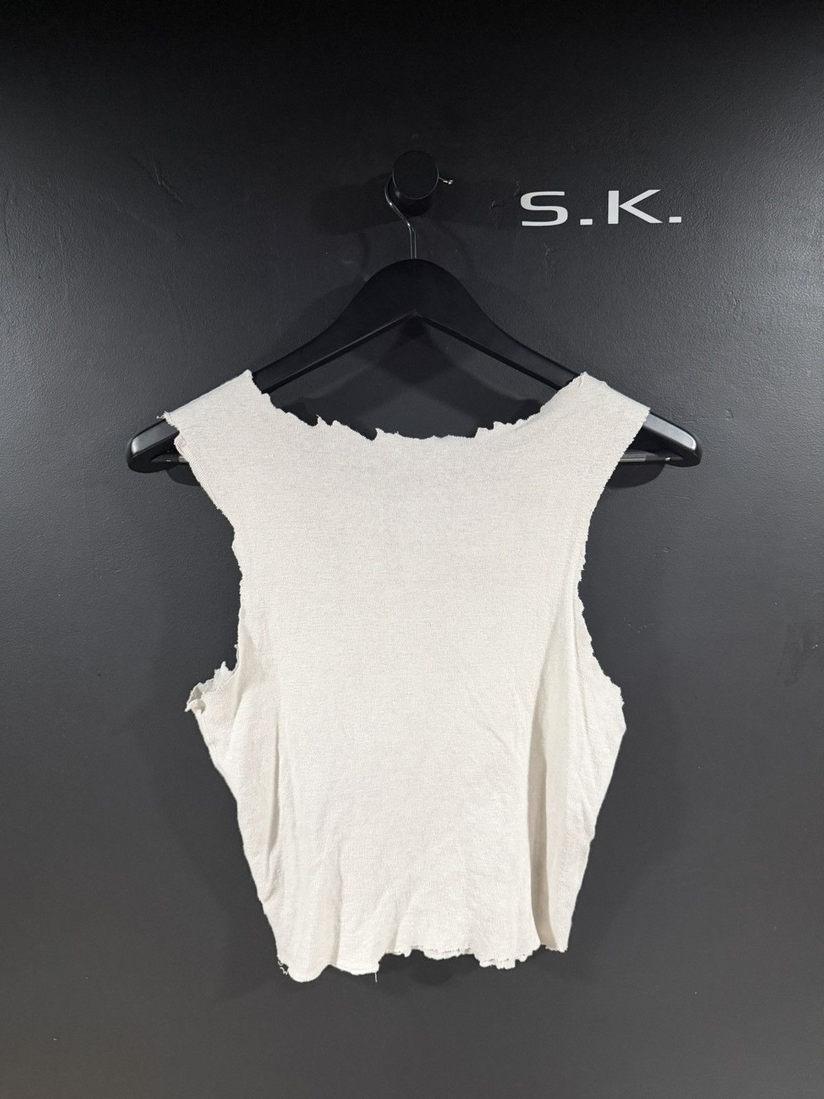 RE/DONE Levi’s RE/DONE White Grunge Muscle Fit Baby Tee L Size US L / EU 52-54 / 3 - 6 Thumbnail