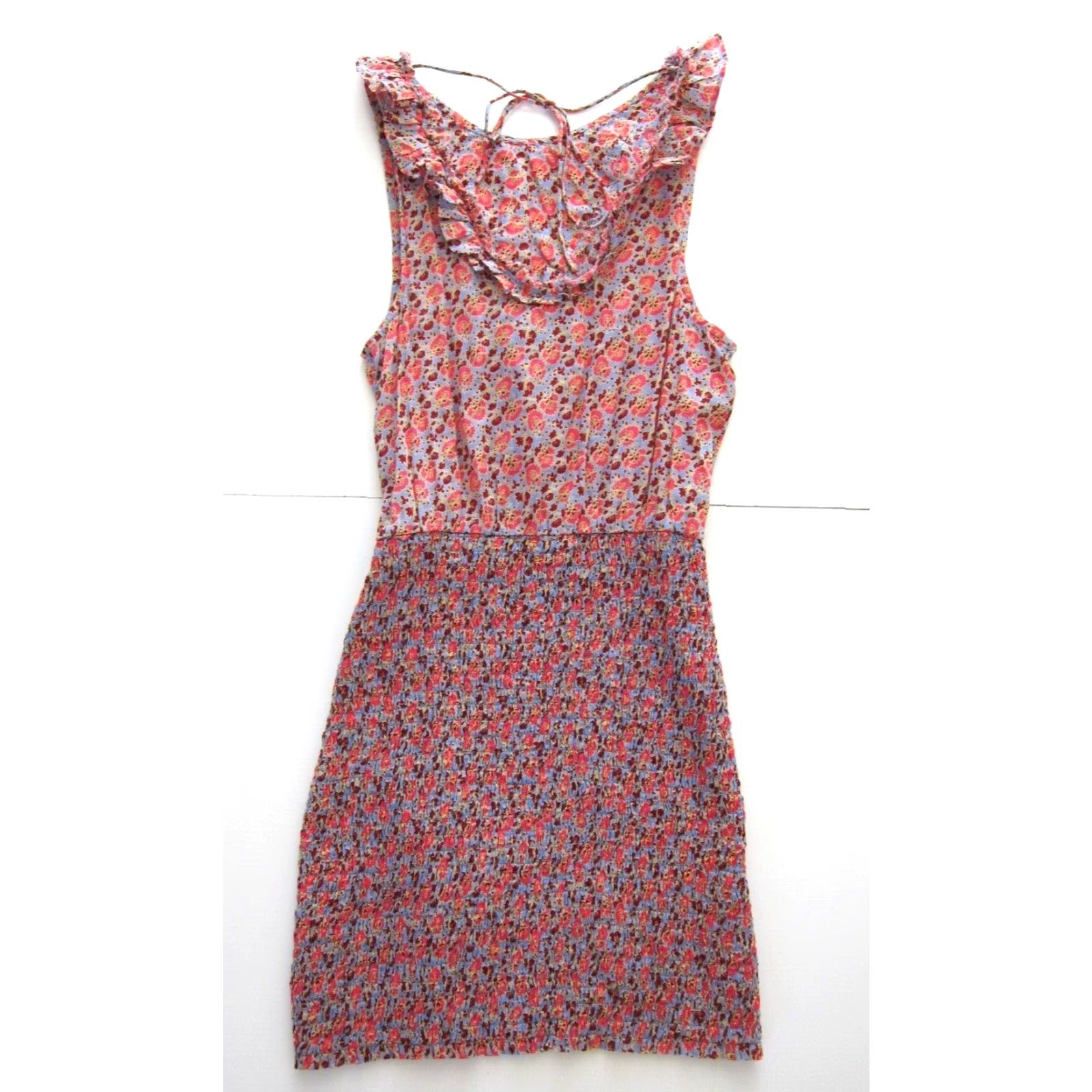 Free People Free People Cotton Pink Floral Sleeveless High Front Sheath Tank Dress S Women Size S / US 4 / IT 40 - 2 Thumbnail