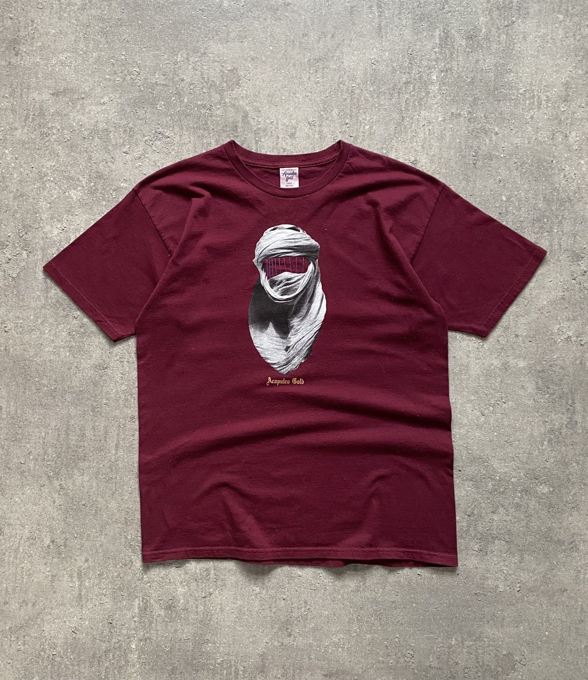 Acapulco Gold Acapulco Gold Masked Man Burgundy Graphic Tee | Size L Size US L / EU 52-54 / 3 - 1 Thumbnail