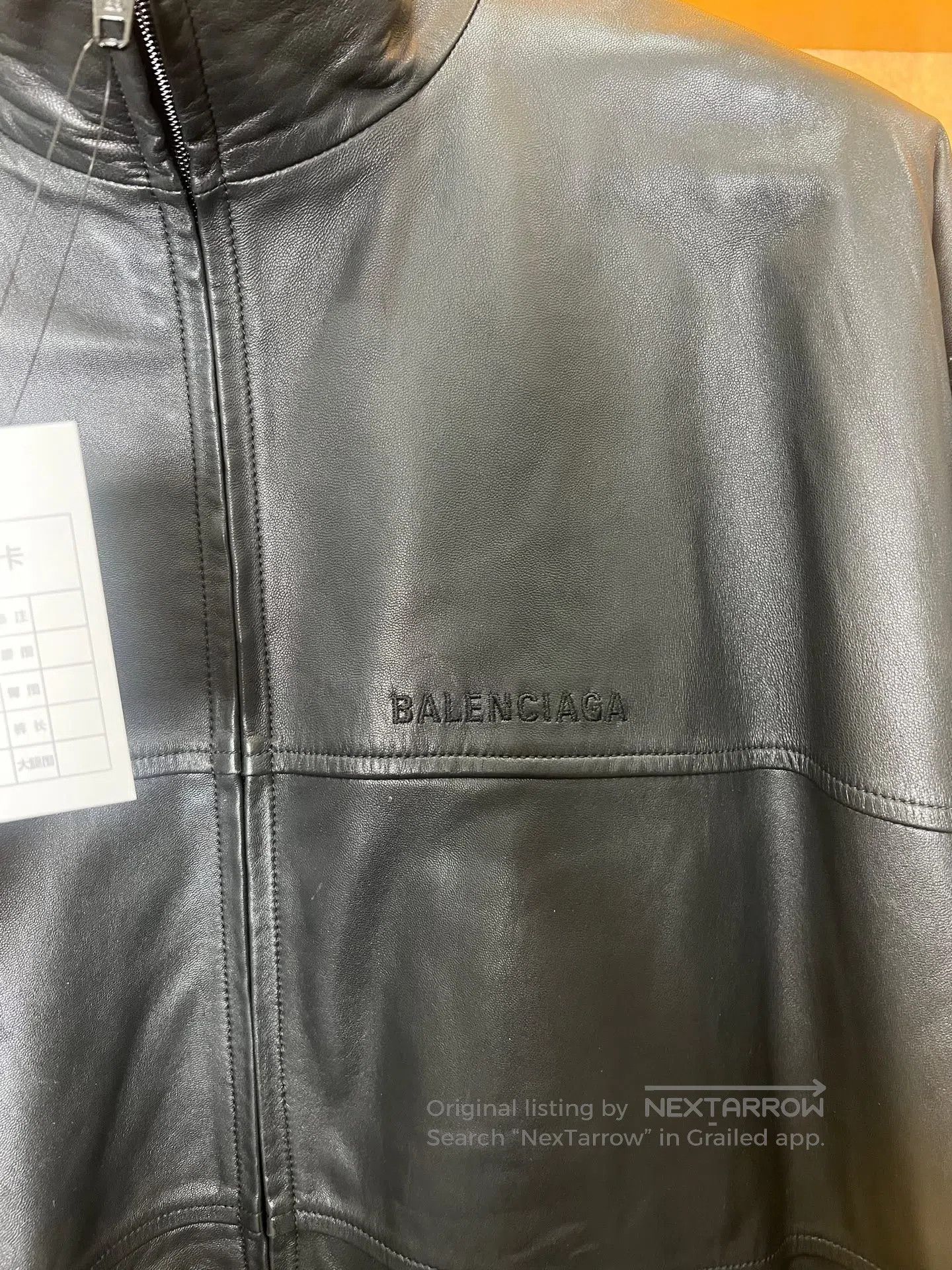 Balenciaga Balenciaga Quilted Slogan Leather Jacket| Size L / US 10 / IT 46 - 3 Thumbnail