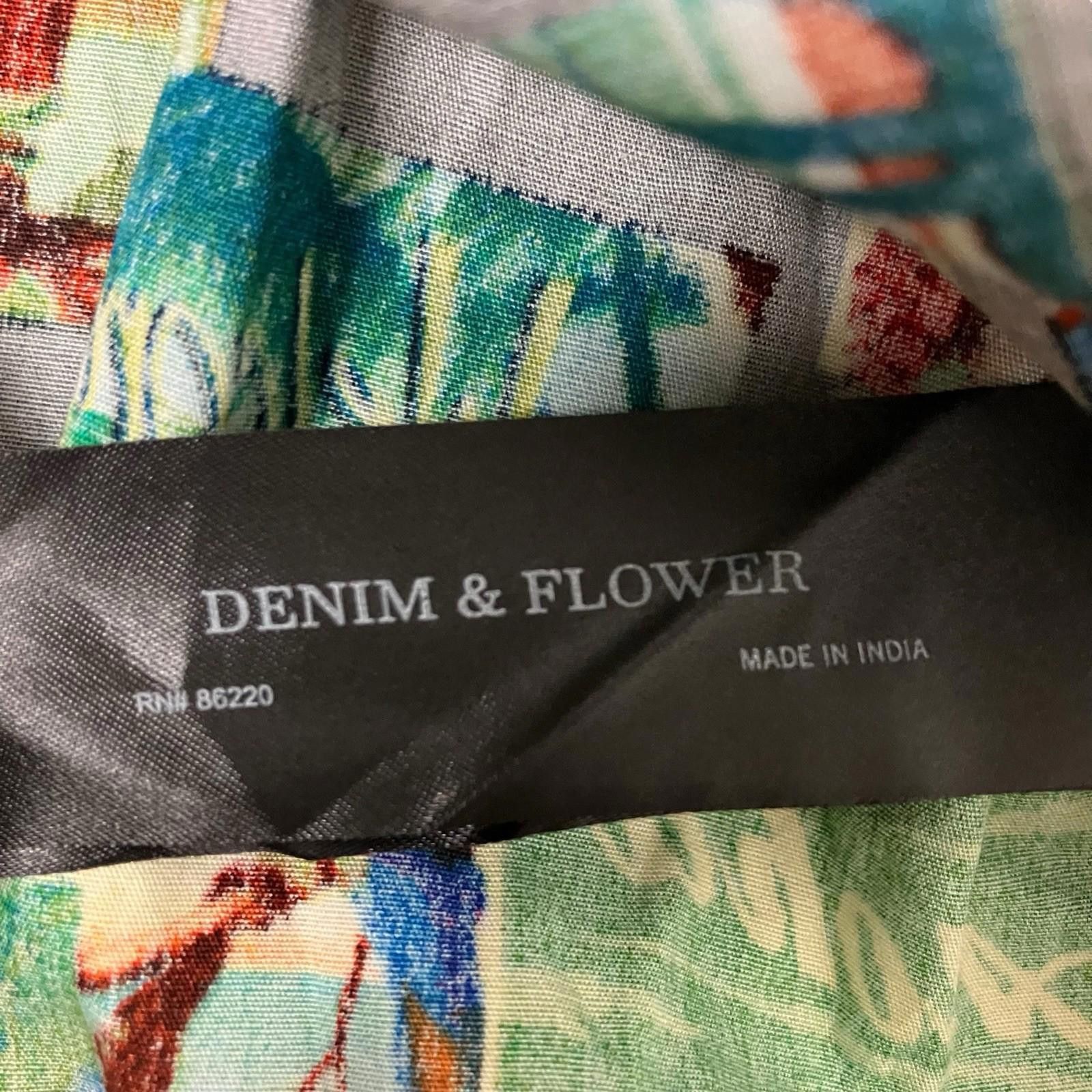 Denim & Flower Denim & Flower Shirt Mens L Hawaii Button Up Tropical Resort Size US L / EU 52-54 / 3 - 9 Thumbnail