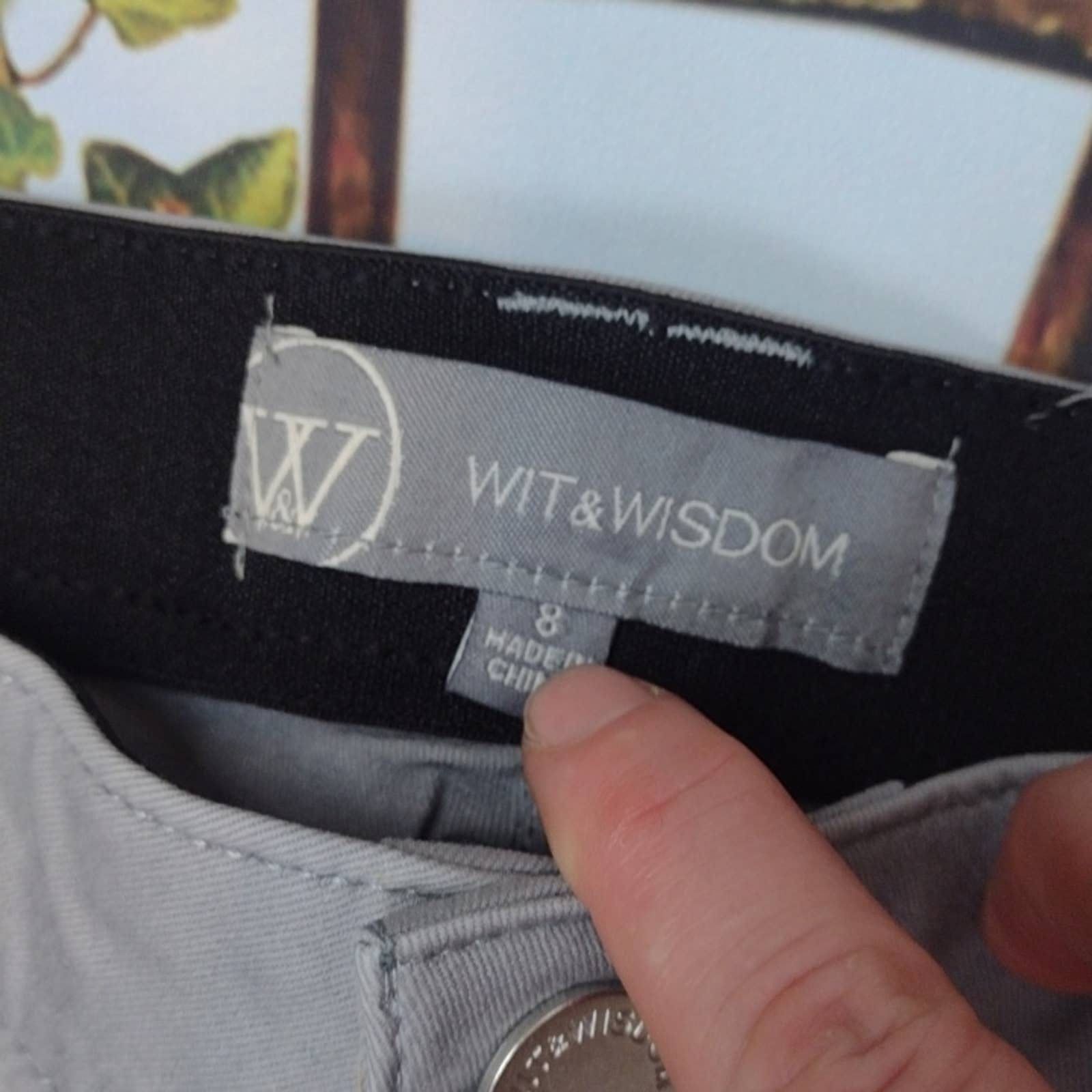 The Unbranded Brand Wit & wisdom gray high rise ankle skimmer pants size 8 Size 30" / US 8 / IT 44 - 4 Thumbnail
