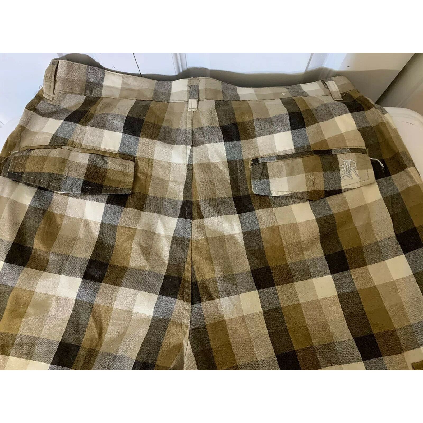 Other Red Ape Men's Sz 34 Fashion Brown Plaid Cargo Shorts Size US 34 / EU 50 - 8 Thumbnail