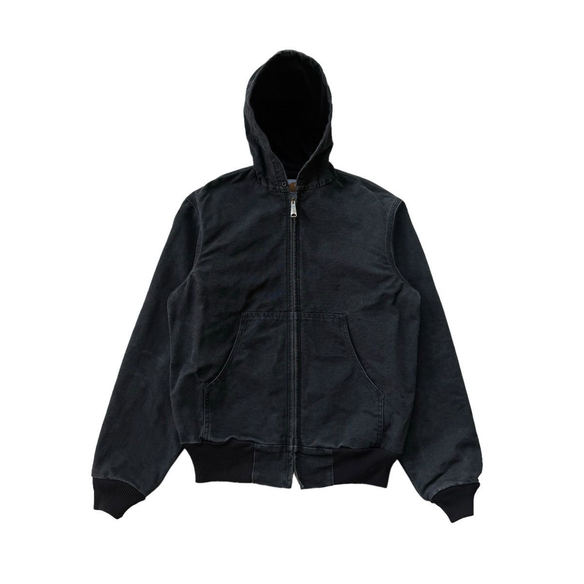 image of Carhartt Active Vintage Hoodie Zip Black Fade in Faded Black, Men's (Size Small)