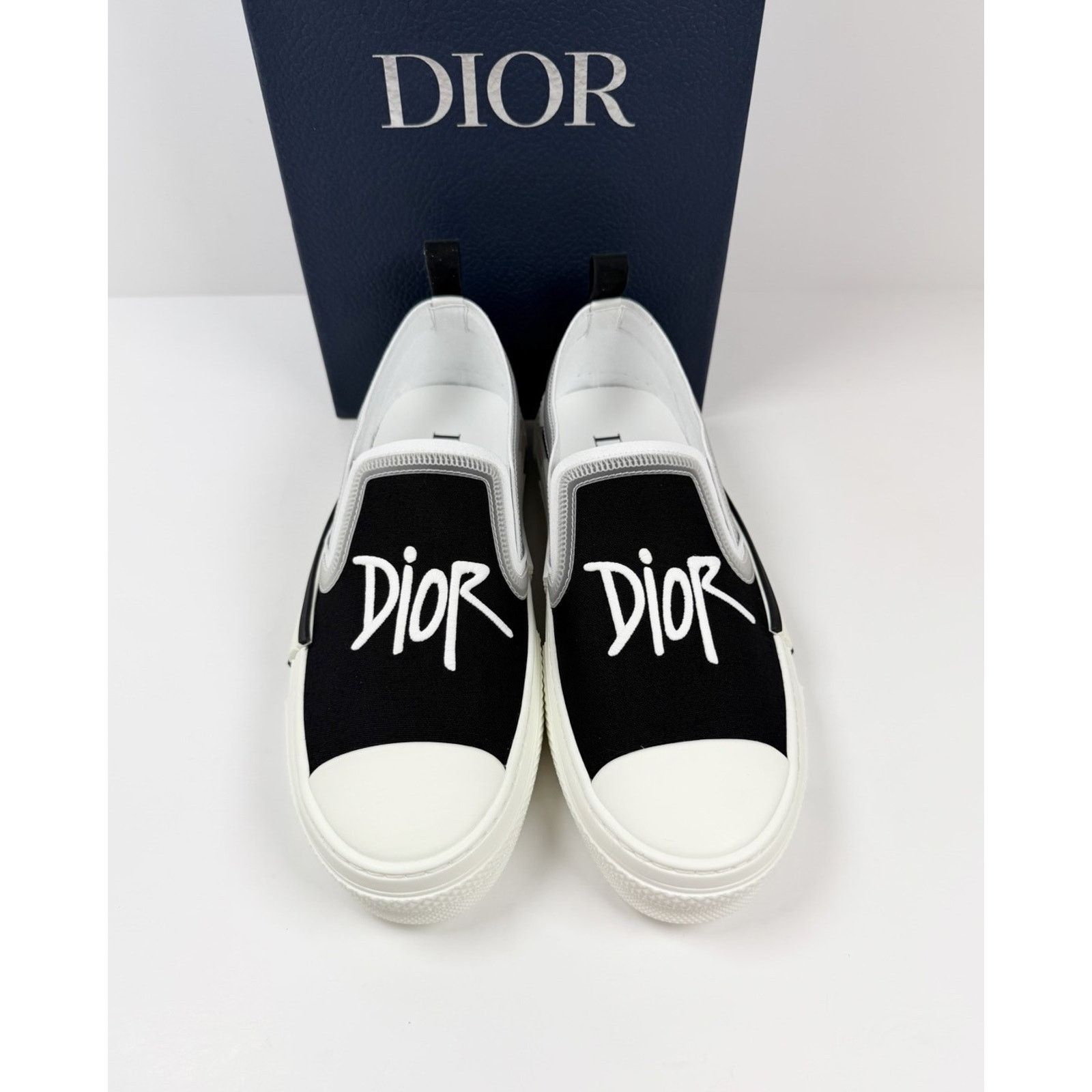 Dior Size 41EU/8US - Dior Slip On Black White Sneakers NEW! Size US 8 / EU 41 - 3 Thumbnail