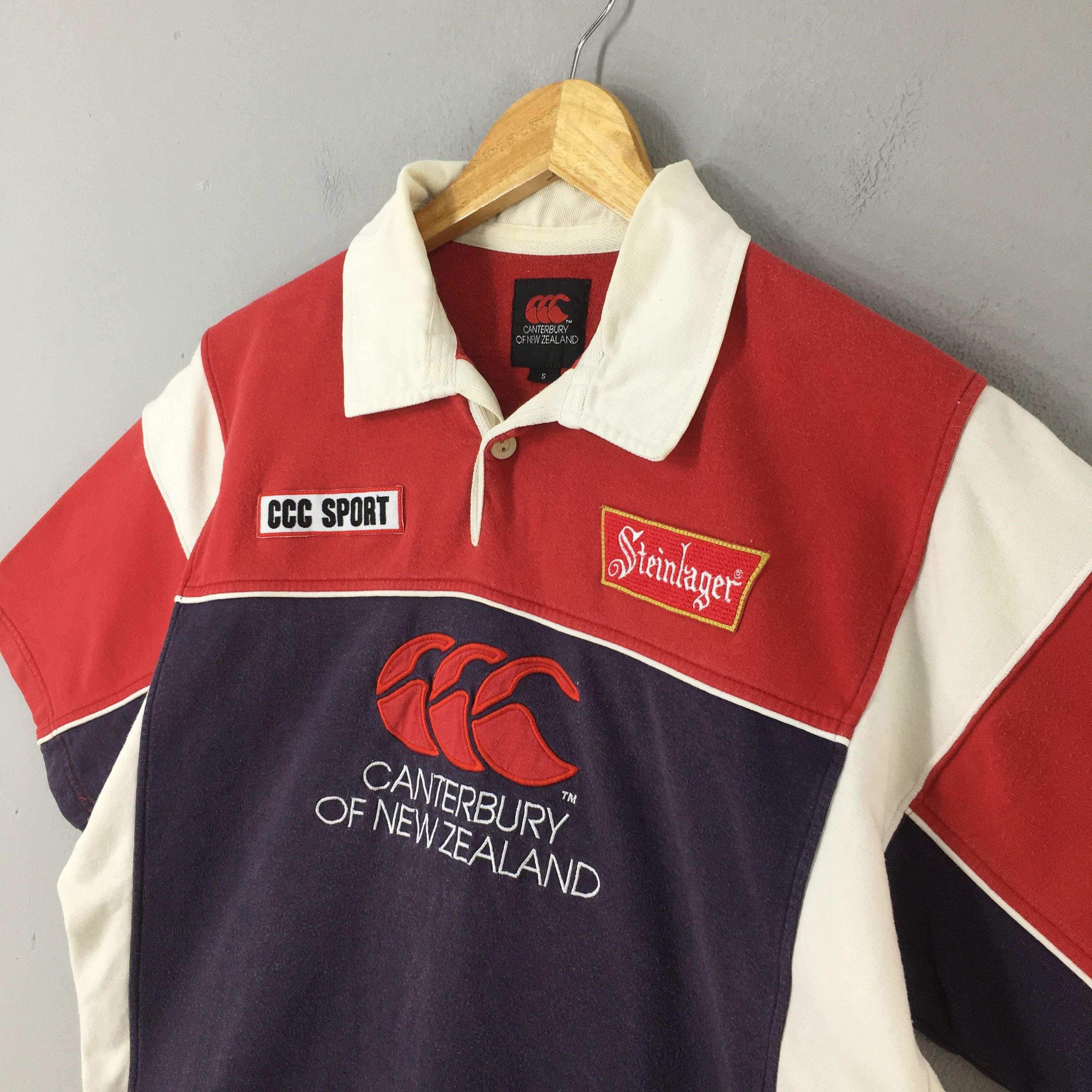 Canterbury of New Zealand Vintage Canterbury New Zealand Steinlager Rugby Shirt Small Size US S / EU 44-46 / 1 - 3 Thumbnail