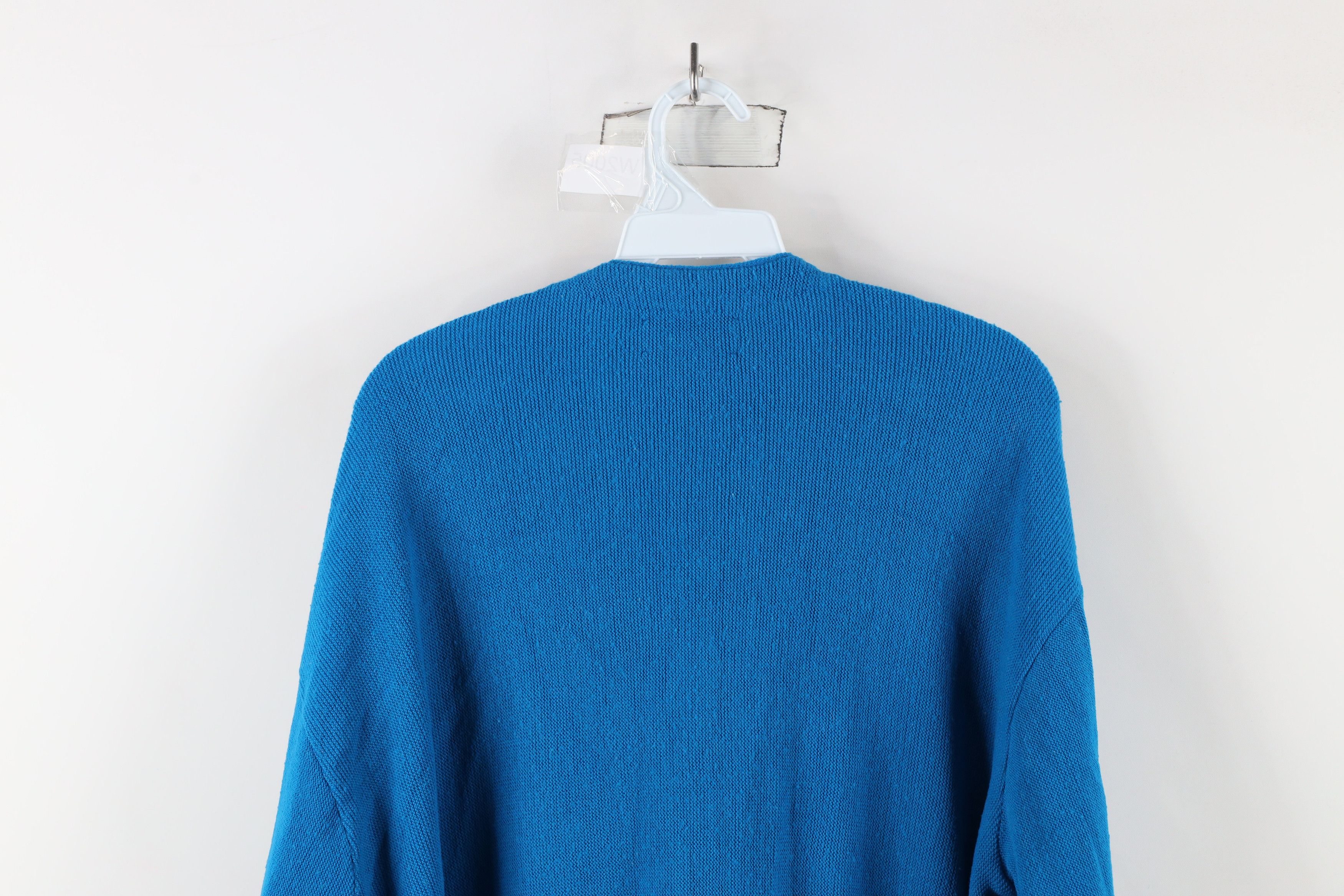 Vintage Vintage 60s 70s Streetwear Knit Cardigan Sweater Blue USA Size US XXL / EU 58 / 5 - 10 Thumbnail