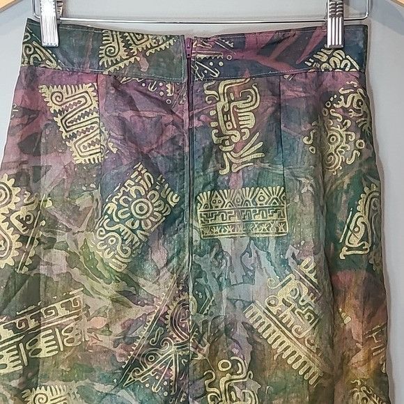 Vintage Vera Mont Avant Garde Midi Skirt Punk Faux Wrap Vintage Size 32" / US 10 / IT 46 - 6 Thumbnail
