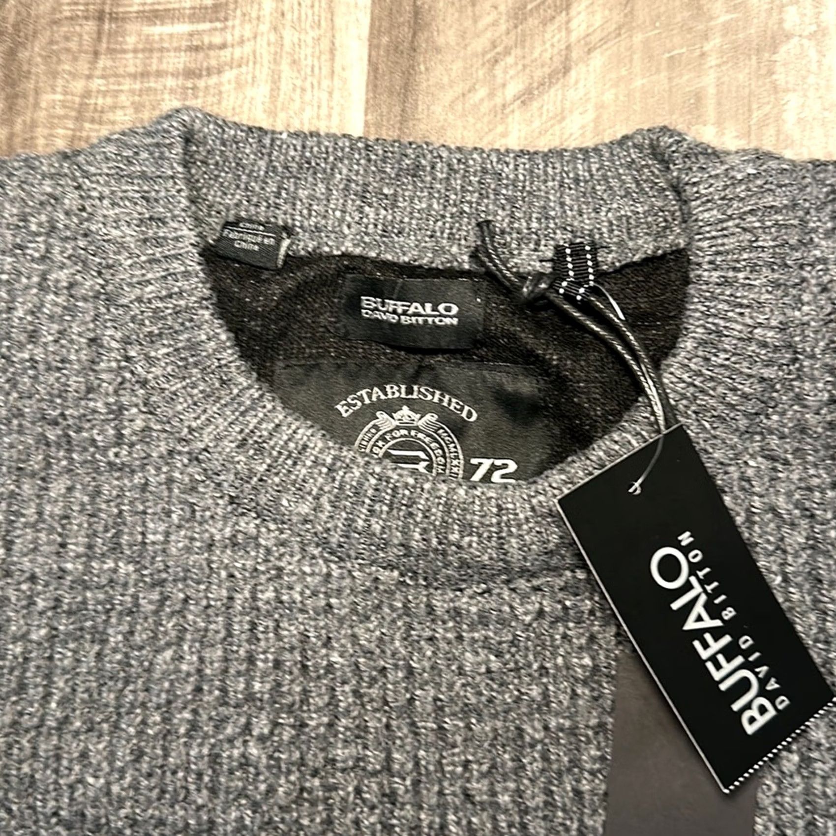 Buffalo David Bitton VINTAGE Buffalo Wariner Crewneck Sweater XL Men Gray Polyester 100% Pullover Sweater Mens XL Size US XL / EU 56 / 4 - 7 Thumbnail