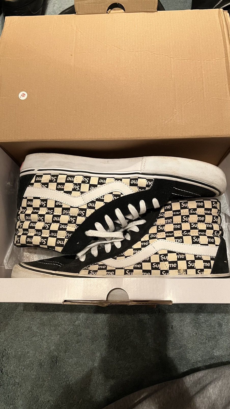 Supreme checkered vans fake shop
