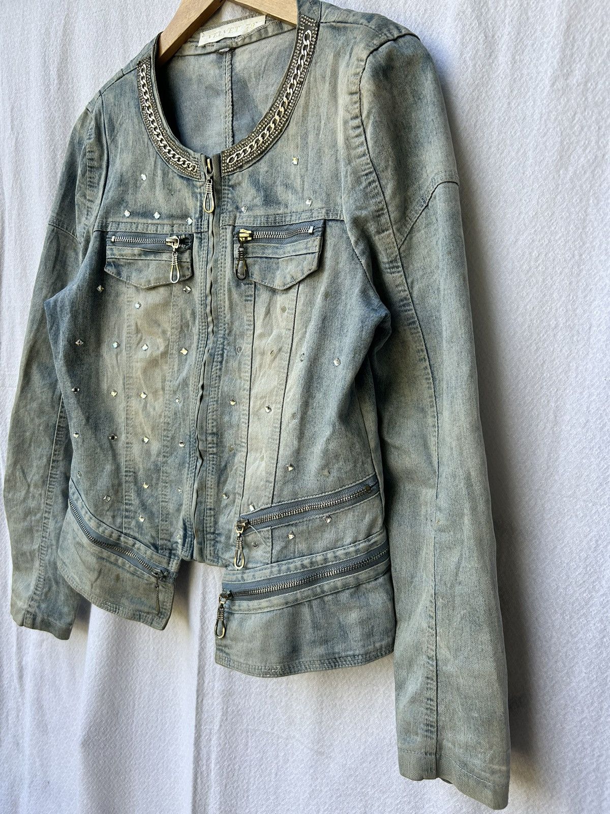 Japanese Brand 💸BINDINGOFFER💸Velvet japanese style denim multizip goa kmrii Size US S / EU 44-46 / 1 - 3 Thumbnail