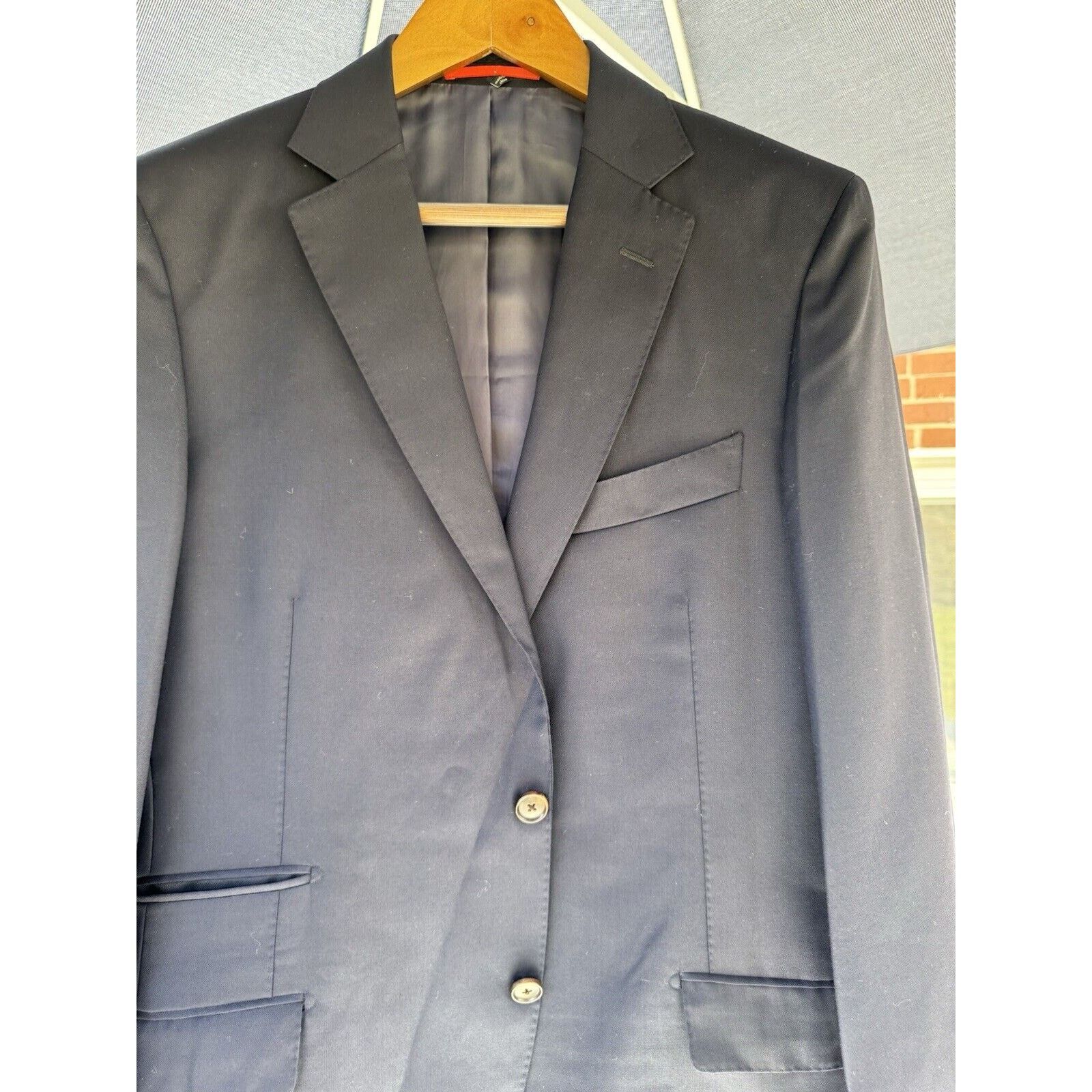 Suitsupply Suitsupply Navy Blazer 42L Men’s VBC Wool Blue Suit Jacket Size 42R - 3 Thumbnail