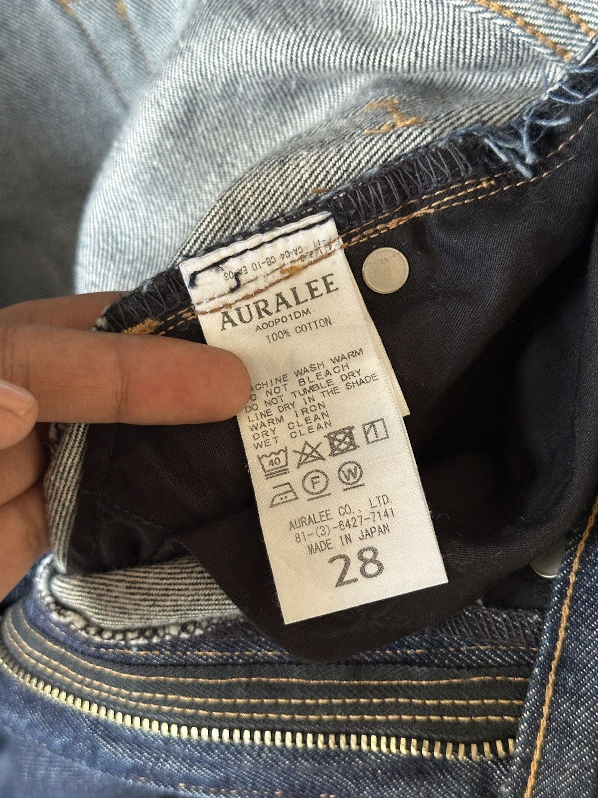 Auralee Auralee Blue Denim Jeans Size US 27 - 9 Thumbnail