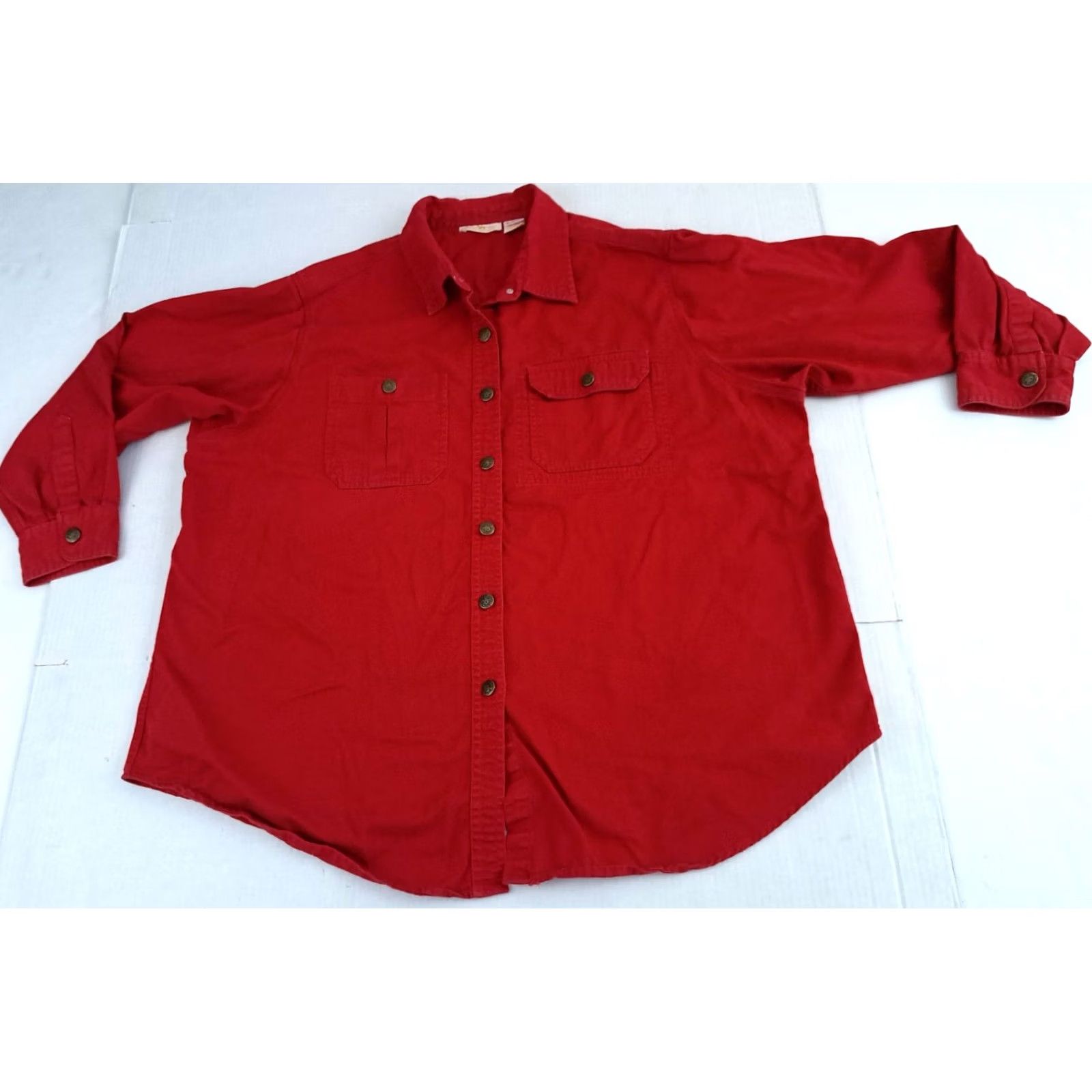 Hunter VINTAGE Hunters run Shirt Mens 2XL Red Heavy Canvas Metal Button Outdoor Size US XXL / EU 58 / 5 - 3 Thumbnail