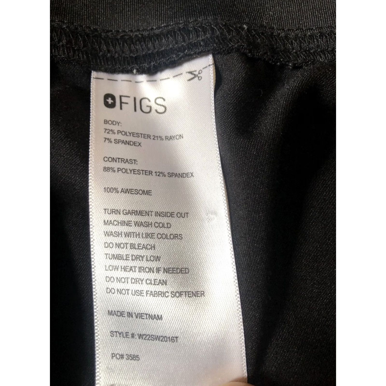 Vintage FIGS Technical Collection Pants Mens 2XL Black Drawstring Straight Leg Workwear Casual 32in Inseam Mens Size US 39 - 5 Thumbnail