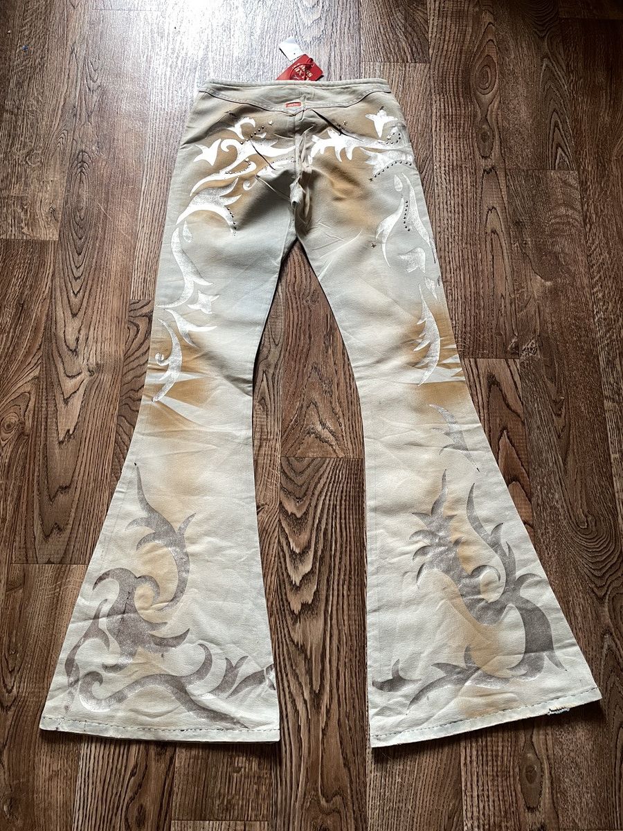 Miss Sixty Vintage Miss Sixty Jeans Flared Distressed 00s Low Rice Size 25" / US 0 / IT 36 - 6 Thumbnail