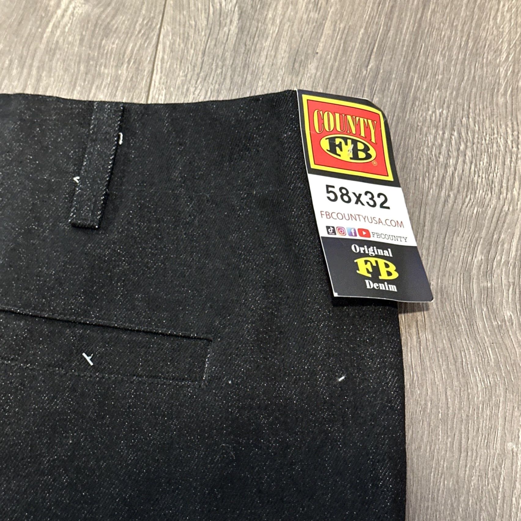 Vintage VINTAGE FB County Jeans Raw Denim 58x32 Straight 90s Mens Size US 42 / EU 58 - 2 Thumbnail