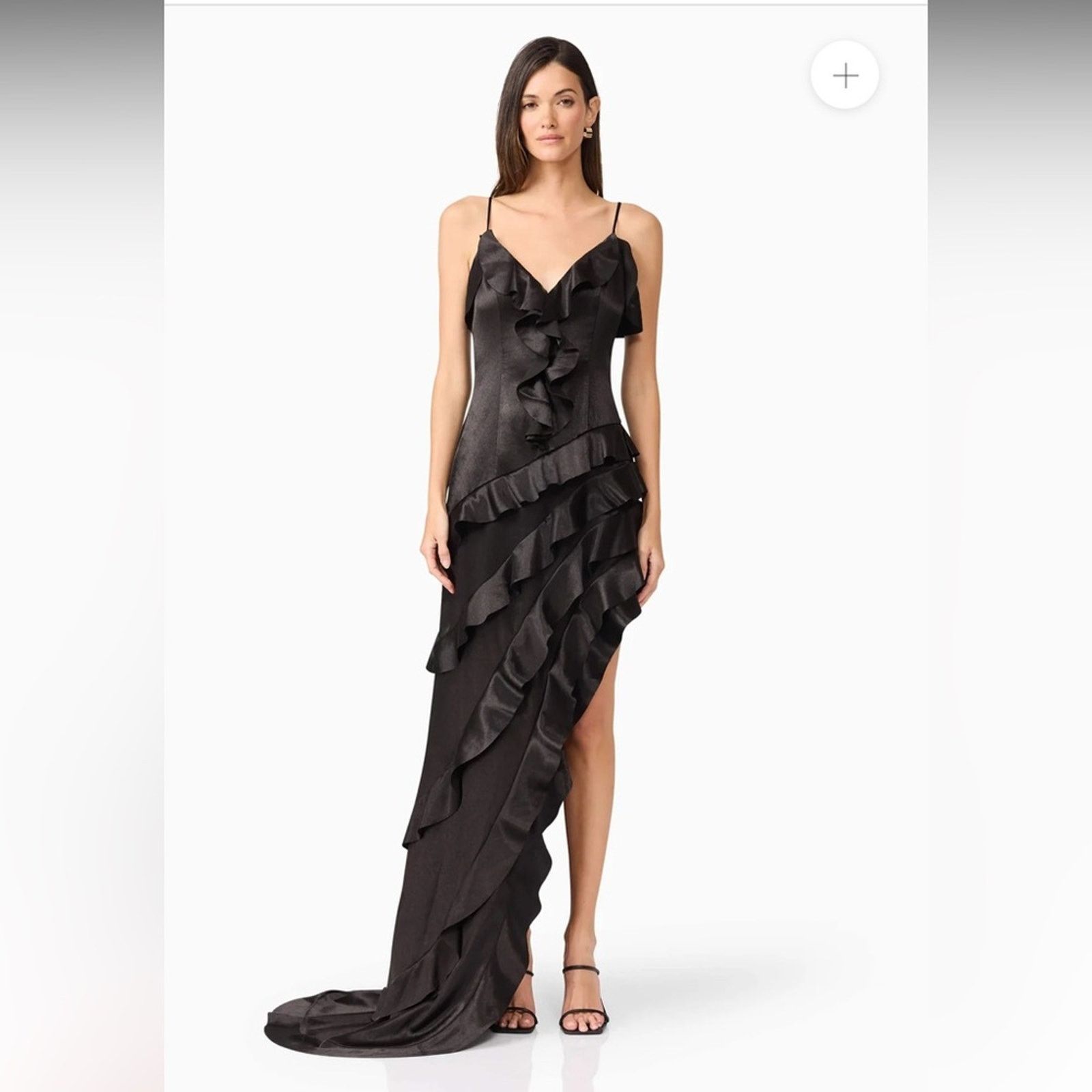 ELLIATT NWT Elliatt $335 Black Ruffle Dress Size S Size S / US 4 / IT 40 - 3 Thumbnail