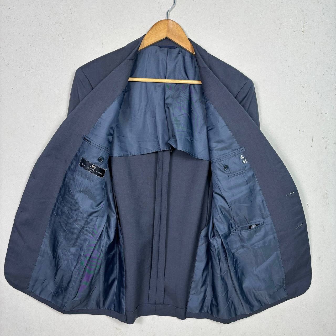 Balenciaga Balenciaga Paris Blue Navy New Wool Blazer Jacket Size 36R - 3 Thumbnail