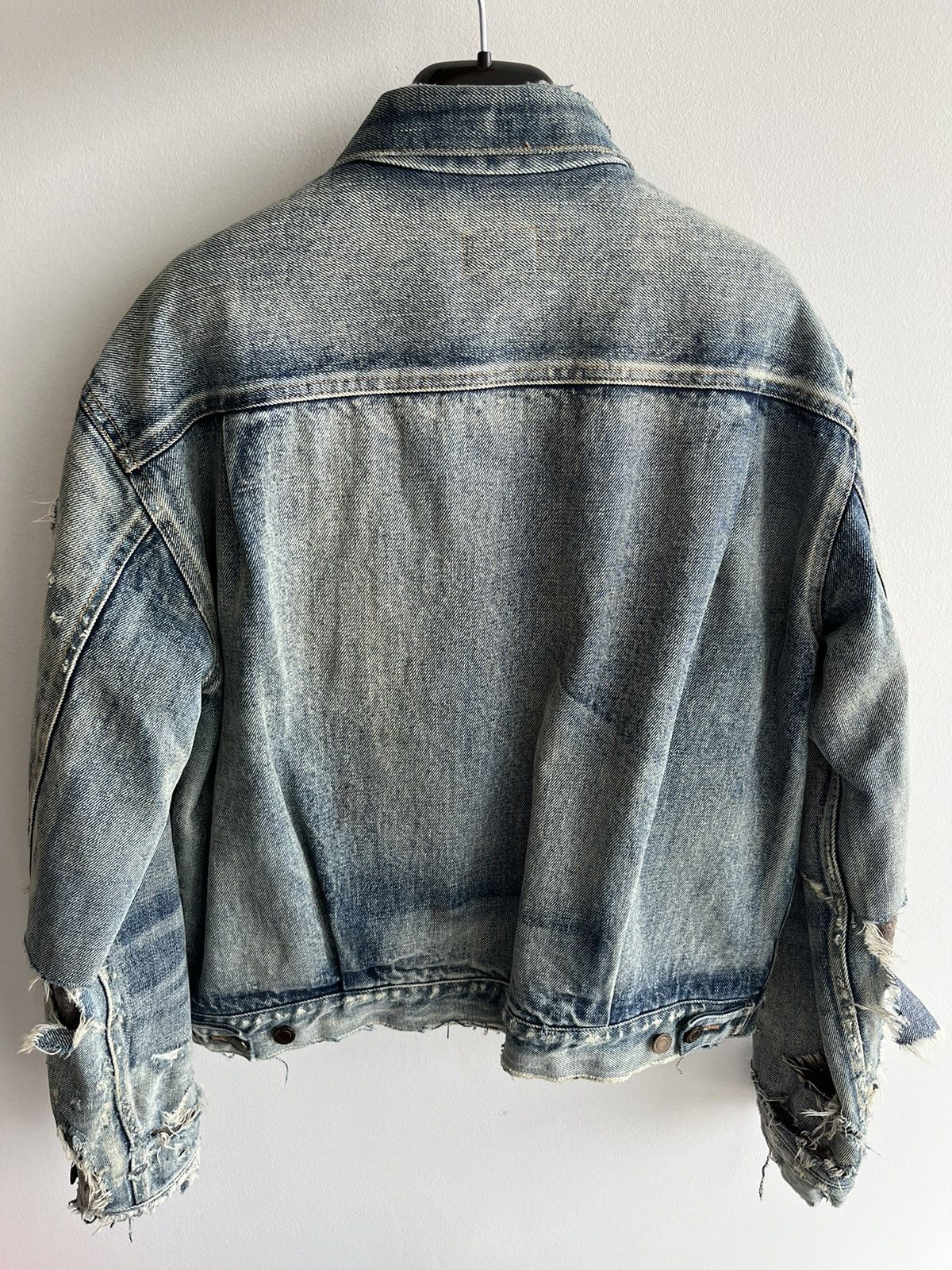 Saint Laurent Paris Saint Laurent Rare Runway Trash Denim Jacket Size US L / EU 52-54 / 3 - 15 Thumbnail