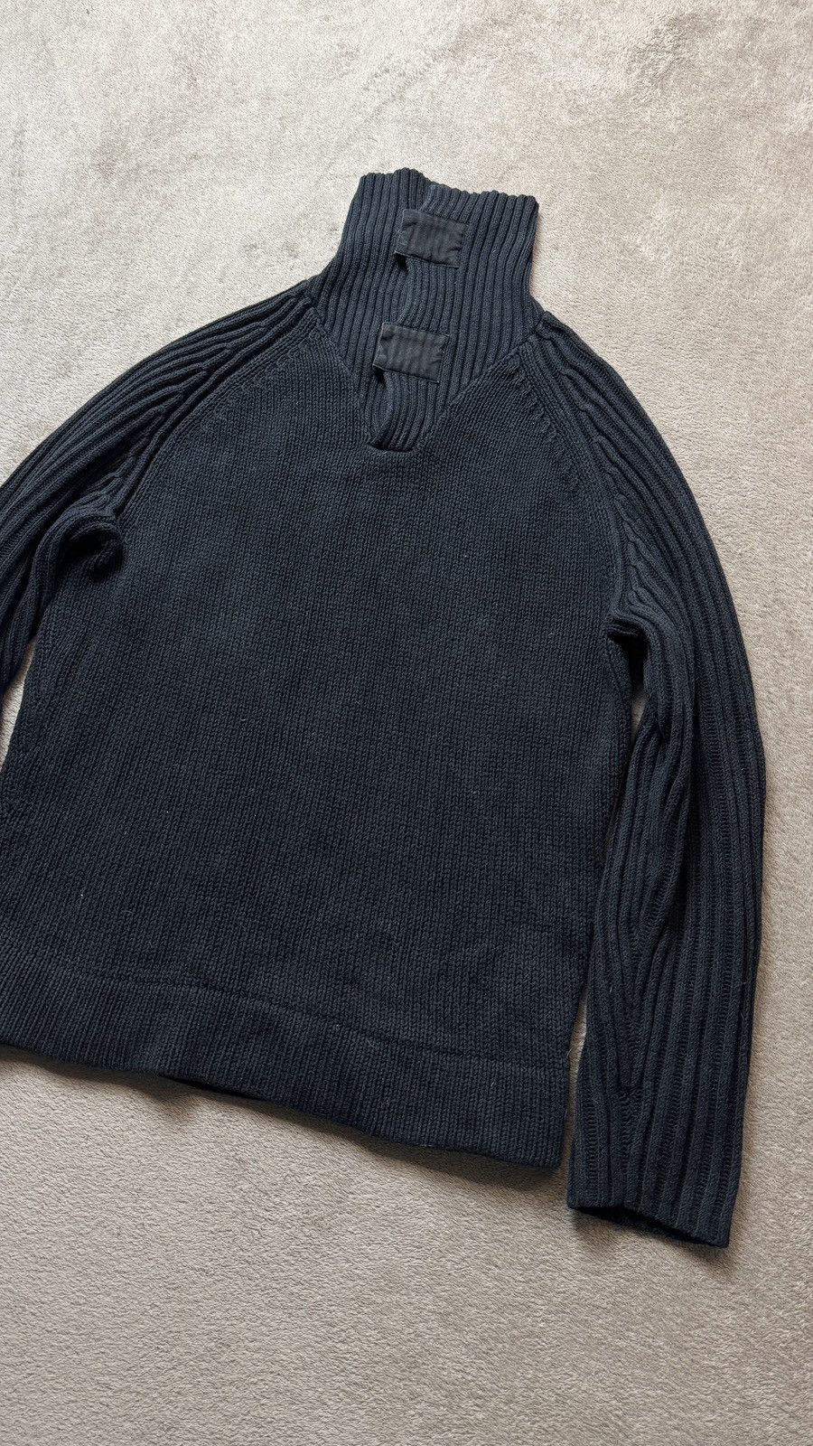 Le Grande Bleu (L.G.B.) Tommy Hilfiger vintage Y2K faded Cable Knit Sweater lgb cdg Size US L / EU 52-54 / 3 - 4 Thumbnail