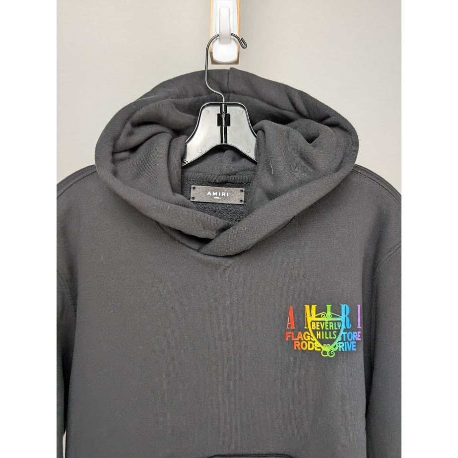 Amiri o1rshd1 Q:2 / Amiri XO Beverly Hills Hoodie in Black/Rainbow Size US S / EU 44-46 / 1 - 4 Thumbnail