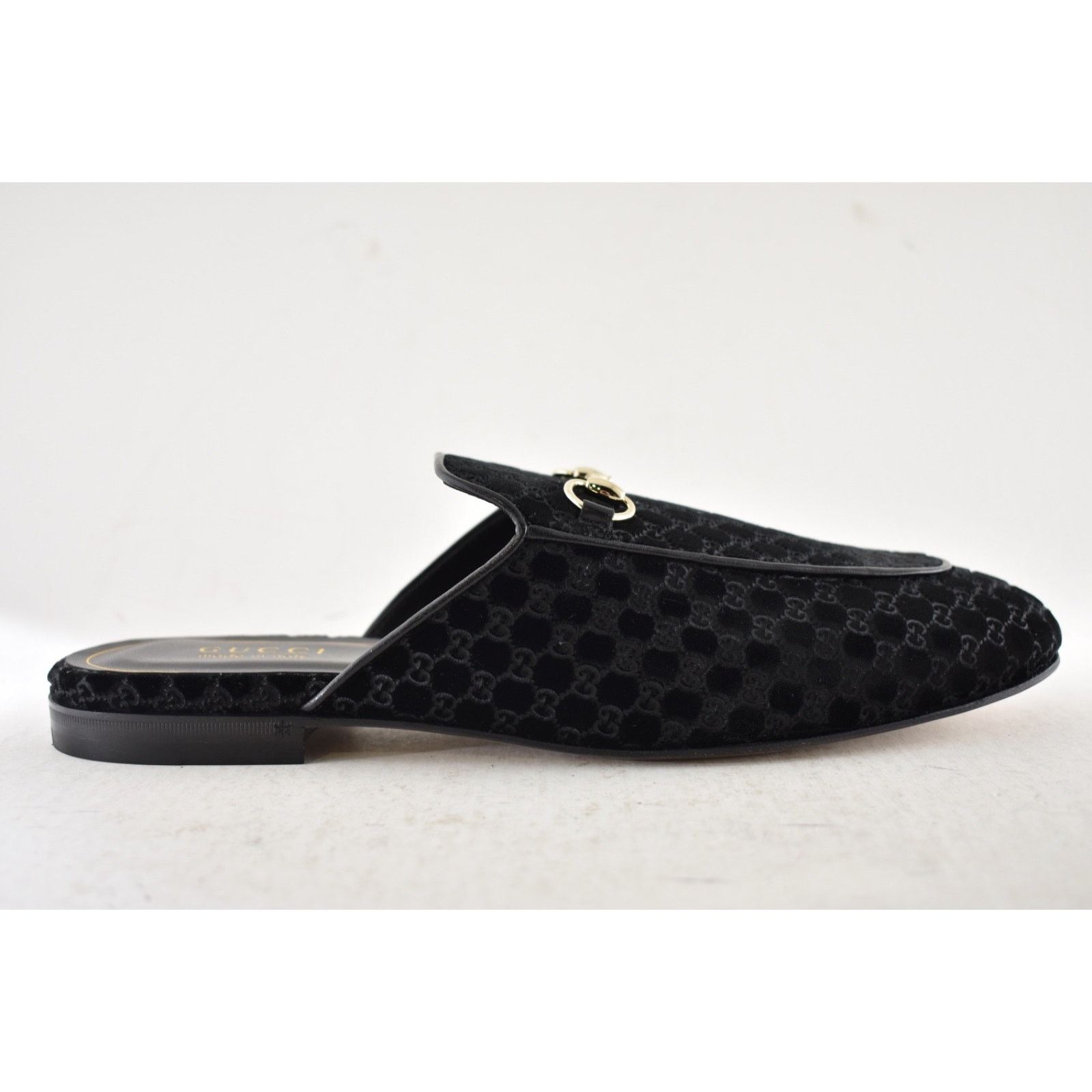 Gucci Gucci Princetown Velvet GG Black Backless Mule Flat 41 Size US 11 / IT 41 - 2 Thumbnail