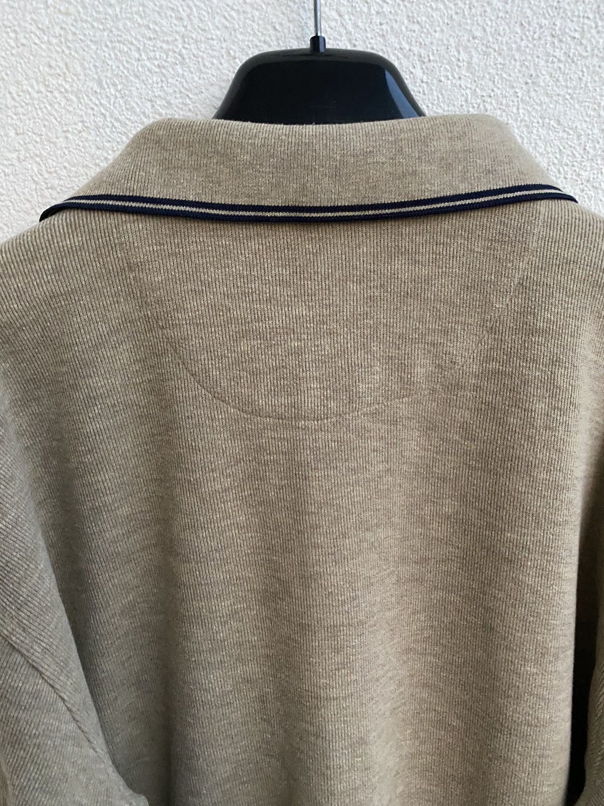 Yves Saint Laurent 90’s YSL Sweatshirt 1/4 Beige Vintage Sweater Quarter Zip Size US L / EU 52-54 / 3 - 13 Thumbnail
