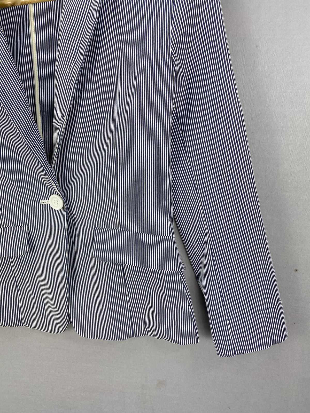 Yohji Yamamoto INED Pinstripe Coat Jacket Size XXS / US 00 / IT 34 - 3 Thumbnail