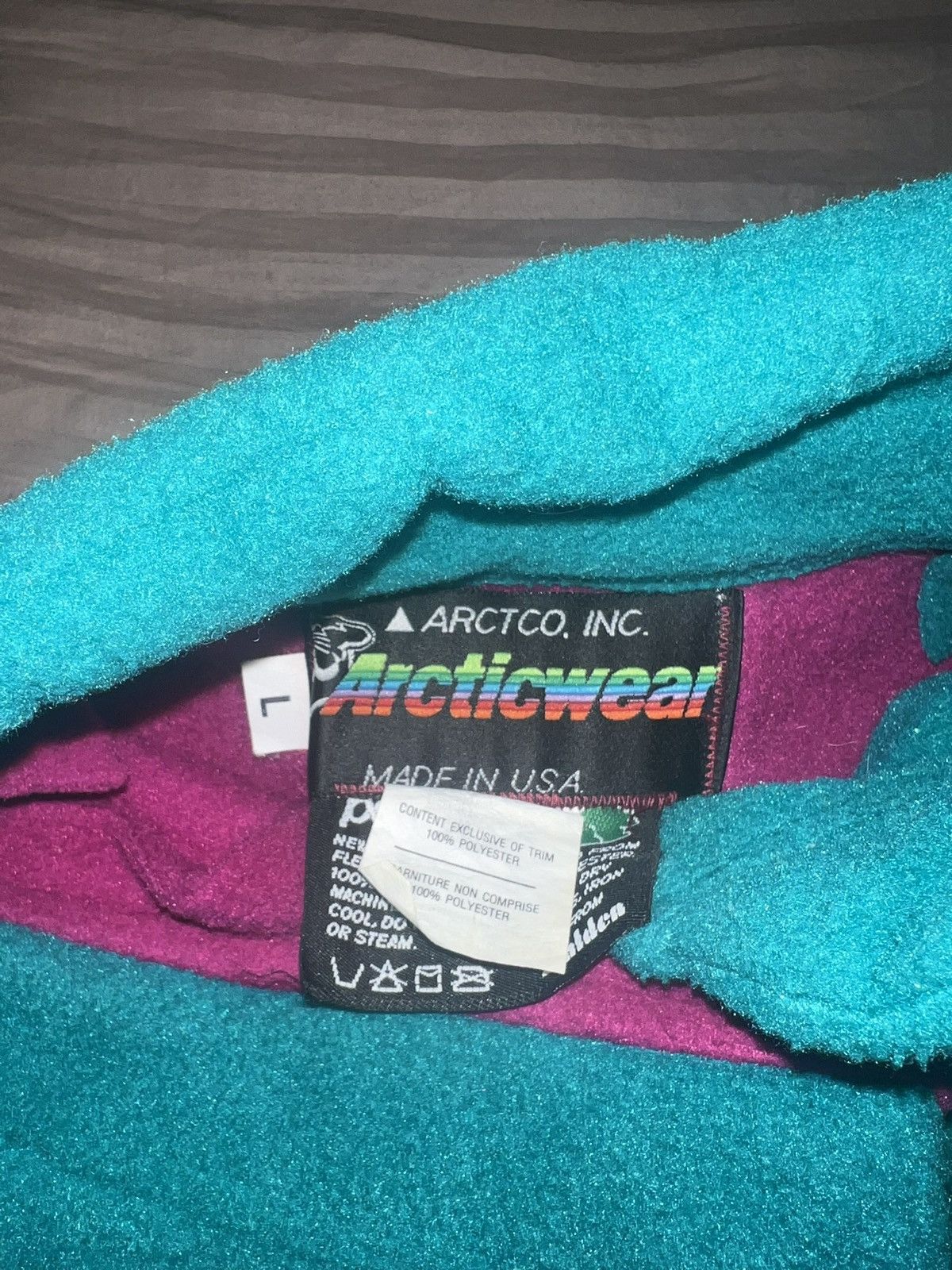 Patagonia Vintage Artic Cat Two Tone Neck Clasp Fleece Pullover Size US L / EU 52-54 / 3 - 2 Thumbnail