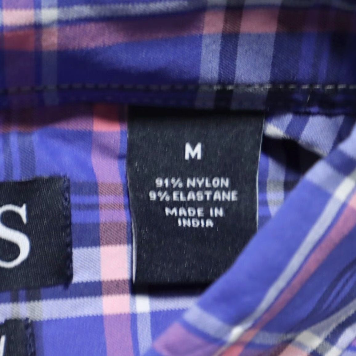 Chaps Chaps Shirt Indigo Plaid Nylon Performance Stretch Long Sleeve Button Down Men's M Size US M / EU 48-50 / 2 - 6 Thumbnail