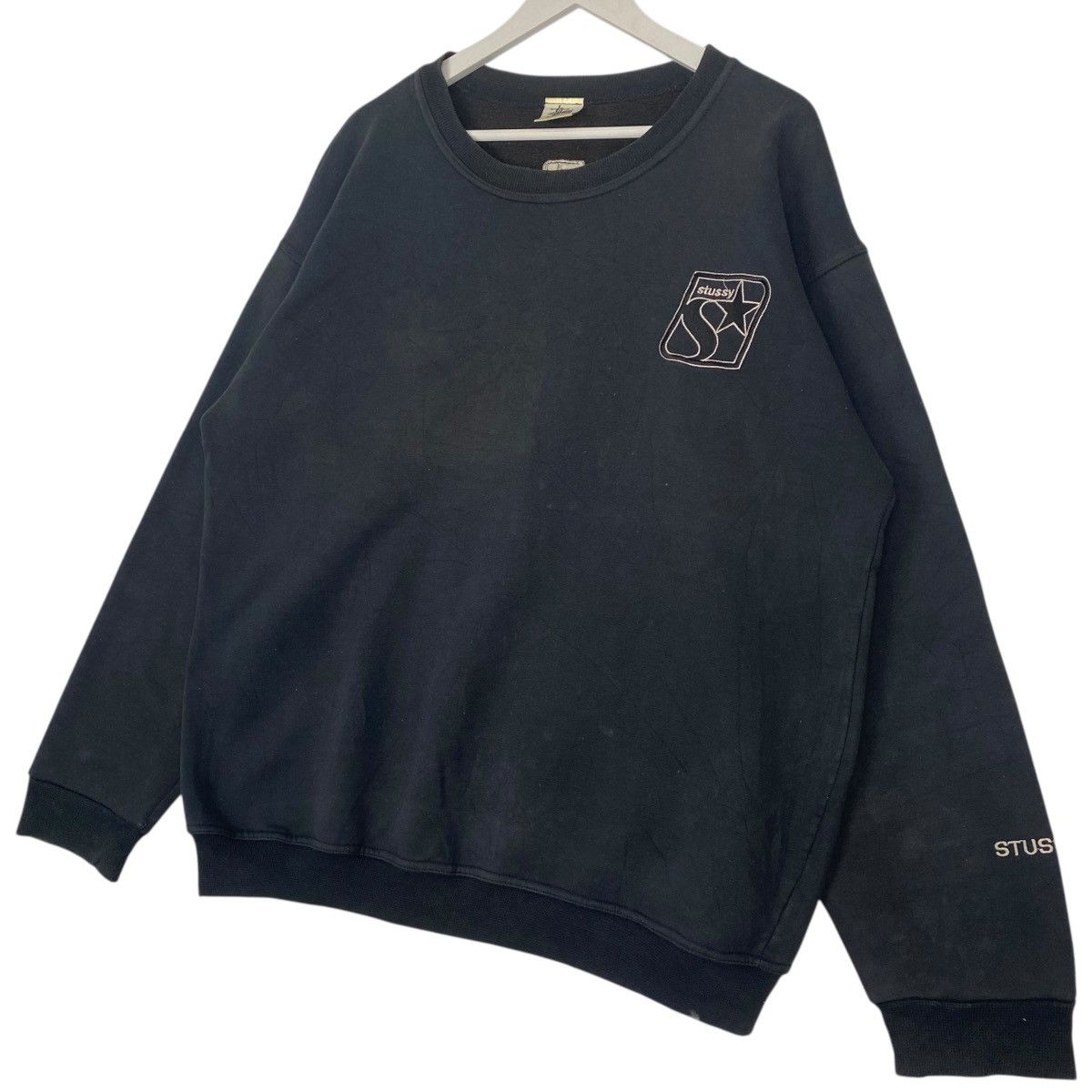 Other Vintage Stussy Embroidered Crewneck Sweatshirt Dark Gray Size US L / EU 52-54 / 3 - 7 Thumbnail