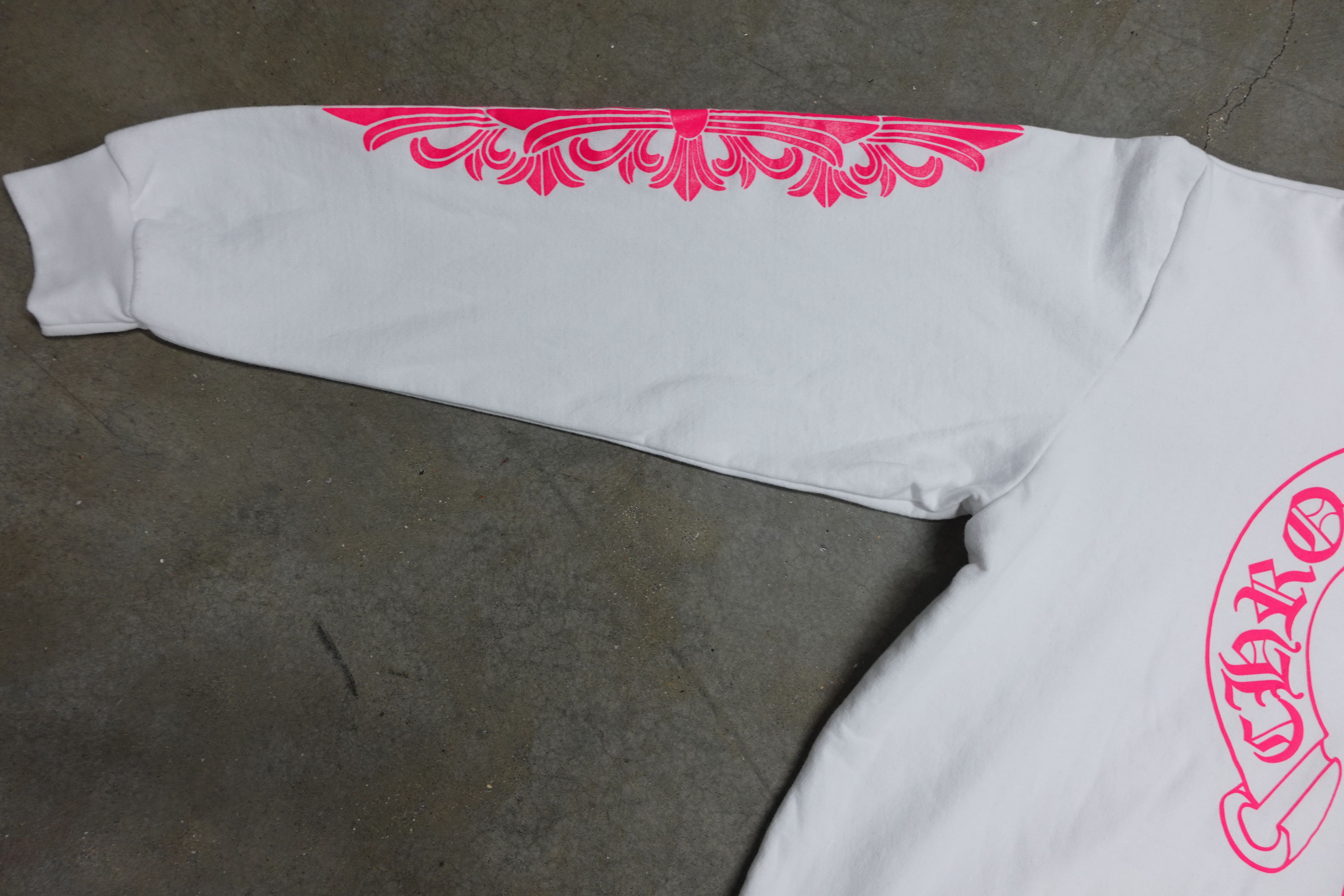 Chrome Hearts CHROME HEARTS FLORAL HORSESHOE PULLOVER HOODIE WHITE PINK Size US XL / EU 56 / 4 - 4 Thumbnail