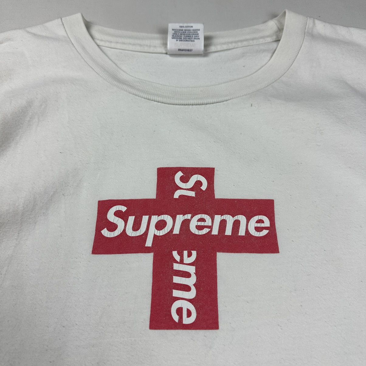 Supreme Supreme Cross Box Logo Tee Size US M / EU 48-50 / 2 - 3 Thumbnail