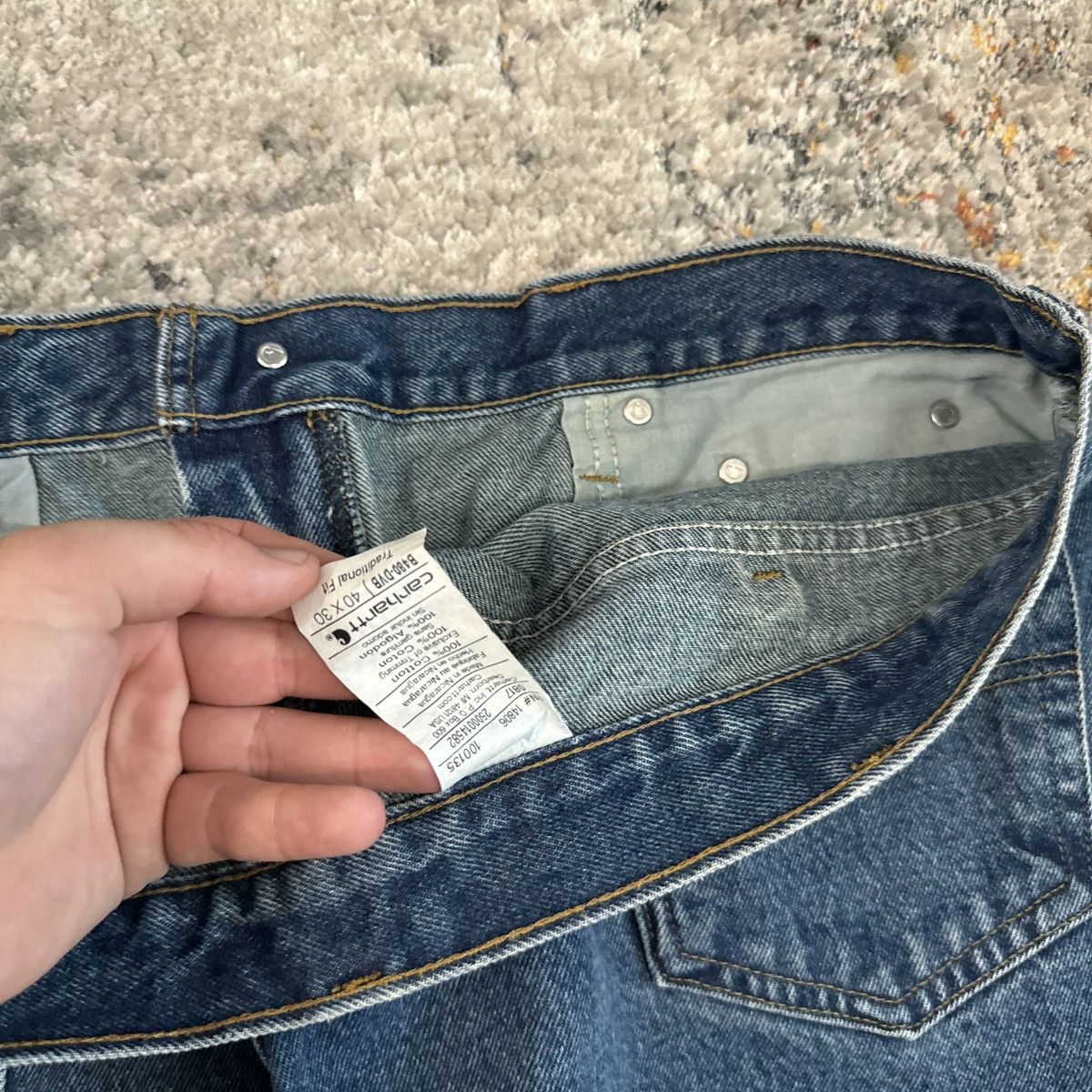 Carhartt × Vintage Vintage 90s Carhartt wide leg workwear jeans Size US 40 / EU 56 - 5 Thumbnail