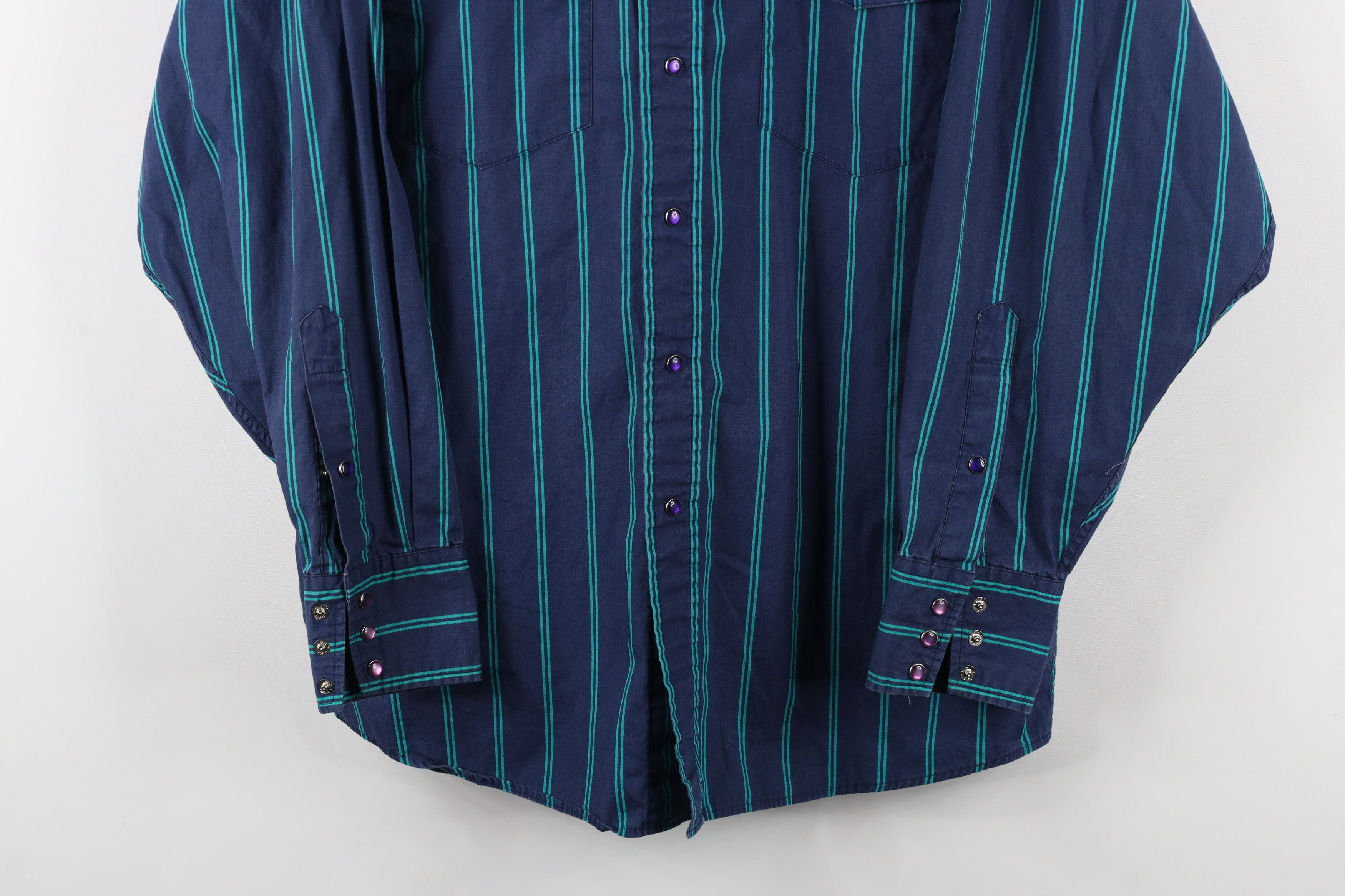 Vintage Vintage 90s Rockabilly Western Rodeo Snap Button Shirt Size US M / EU 48-50 / 2 - 3 Thumbnail
