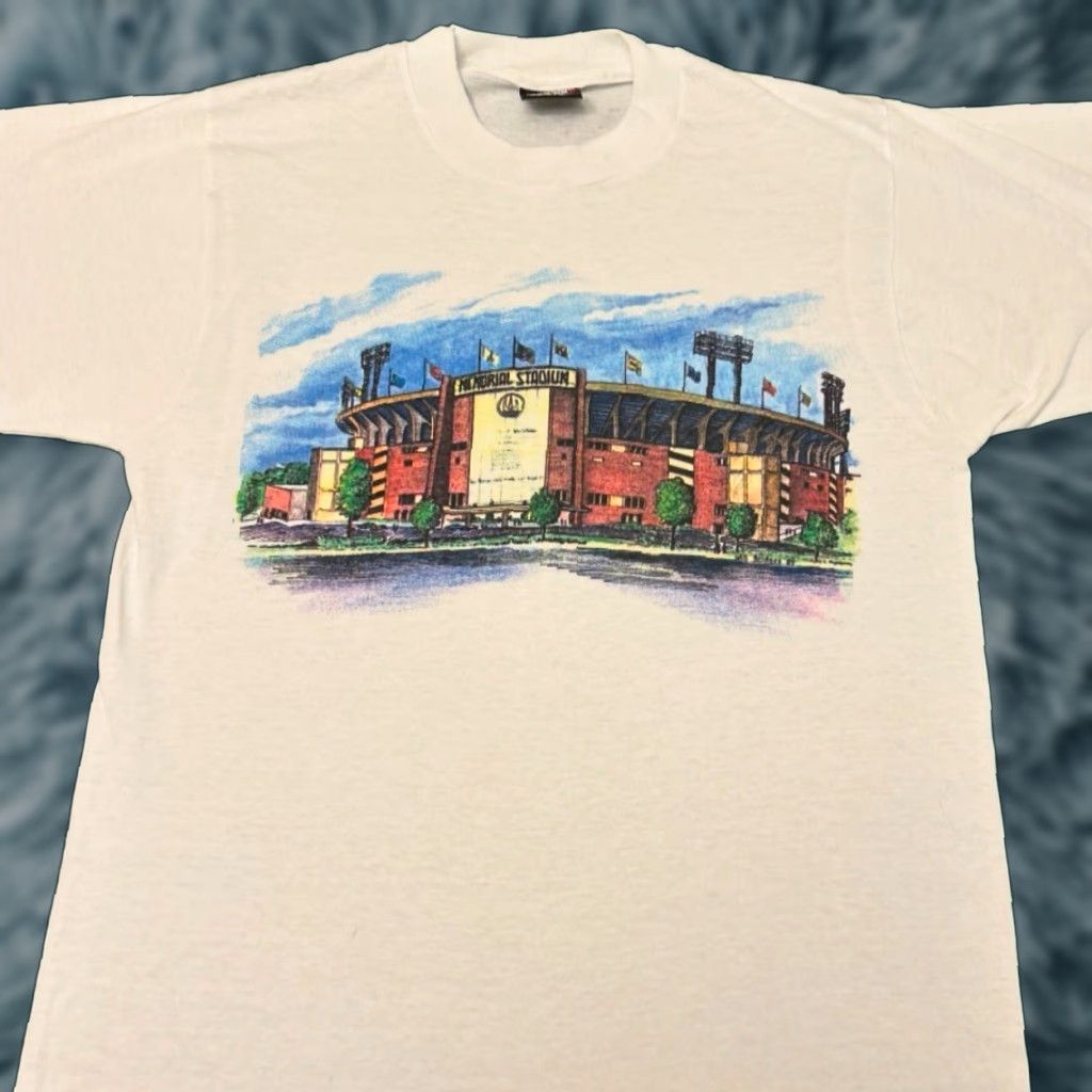 Vintage VINTAGE Memorial Stadium Baltimore Art Tee Shirt VTG Men Medium White 1990s 80s 90s Sports Retro Shirts Mens Size US M / EU 48-50 / 2 - 1 Thumbnail