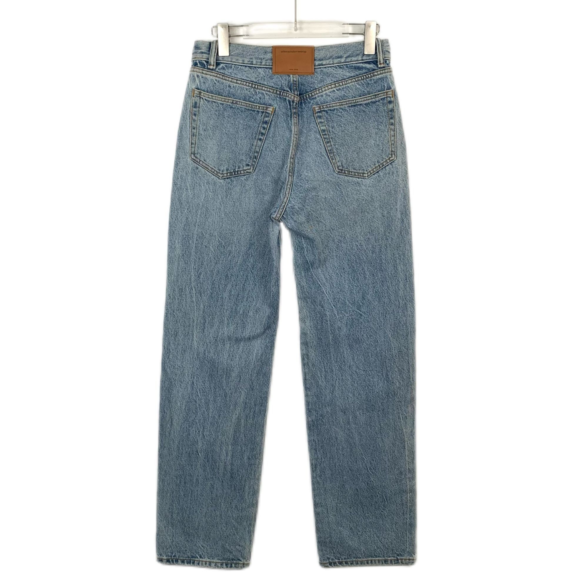 Alexander Wang Alexander Wang Blue Cotton Wide Leg Jeans Size 26 Size 26" / US 2 / IT 38 - 8 Thumbnail