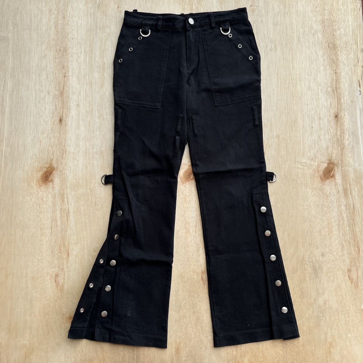 Punk and Yo HELLO HELL MAD PUNK BONDAGE STRETCH DENIM Y2K Size US 31 - 1 Thumbnail