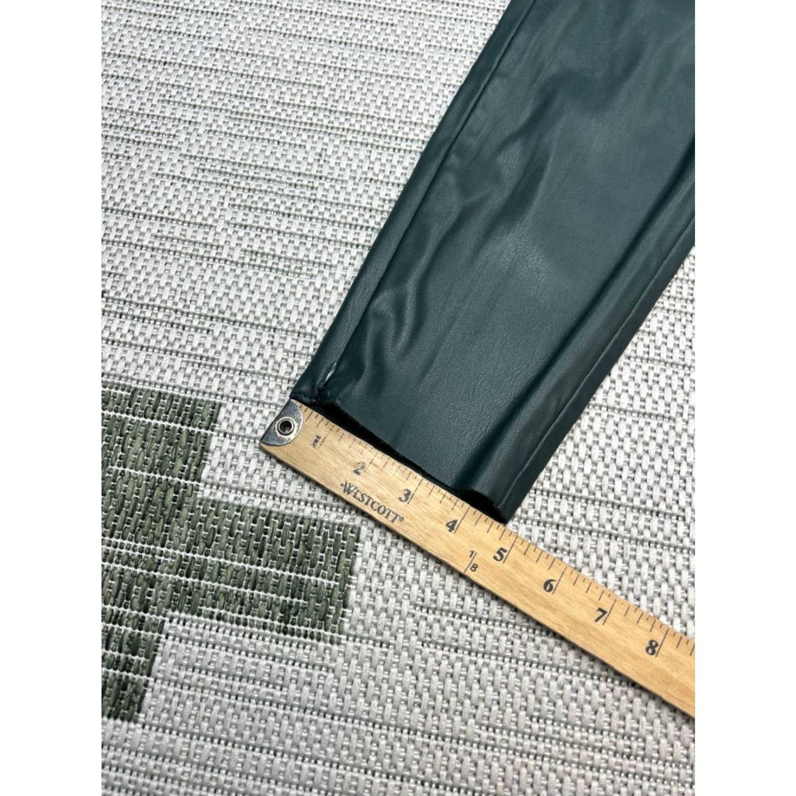 Zara Zara Pants Womens Large Green Faux Leather Skinny Pants Regular Women Green Zara High Rise Ankle Skinny Casual Party/Cocktail Size 36" / US 14 / IT 50 - 6 Thumbnail