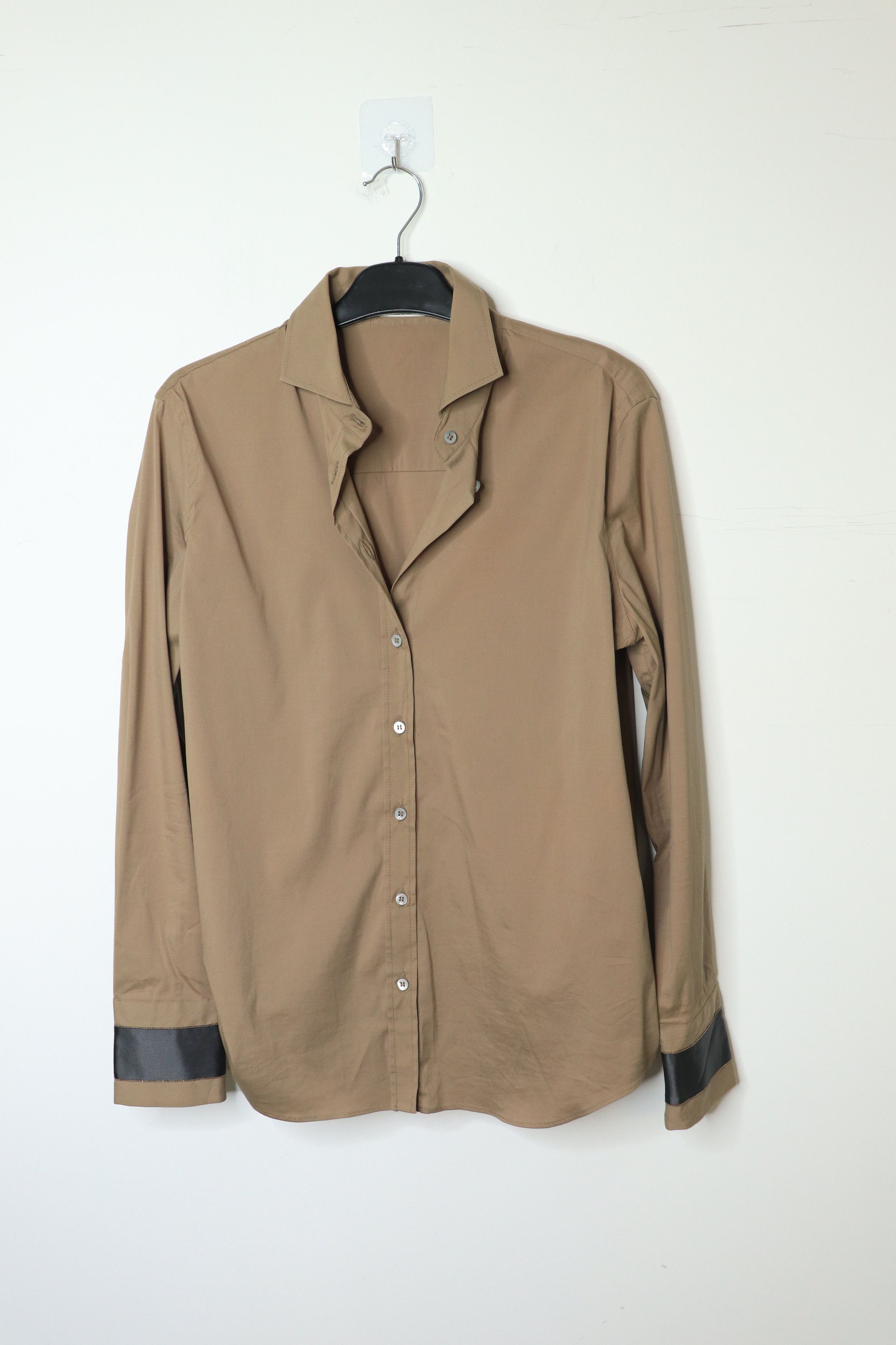 Brunello Cucinelli Brown cotton shirt - M Size M / US 6-8 / IT 42-44 - 1 Thumbnail